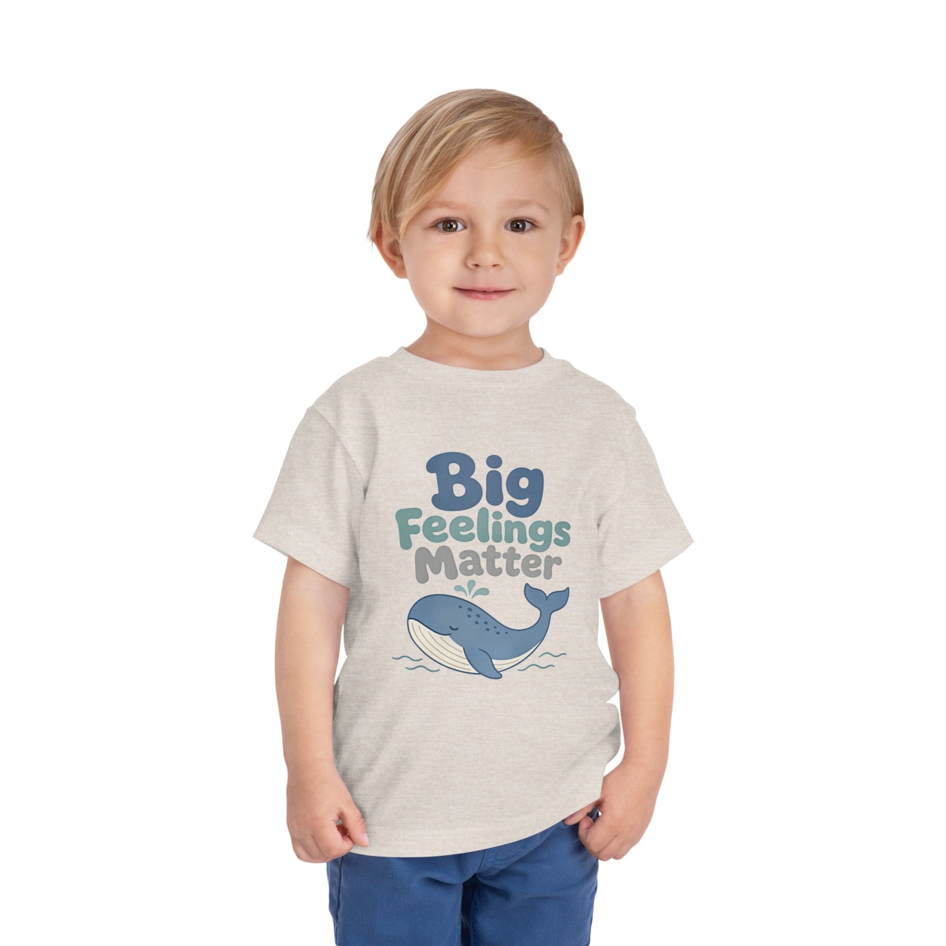 Big Feelings Matter Toddler Tee — Cute Whale Emotional Support Shirt image 10