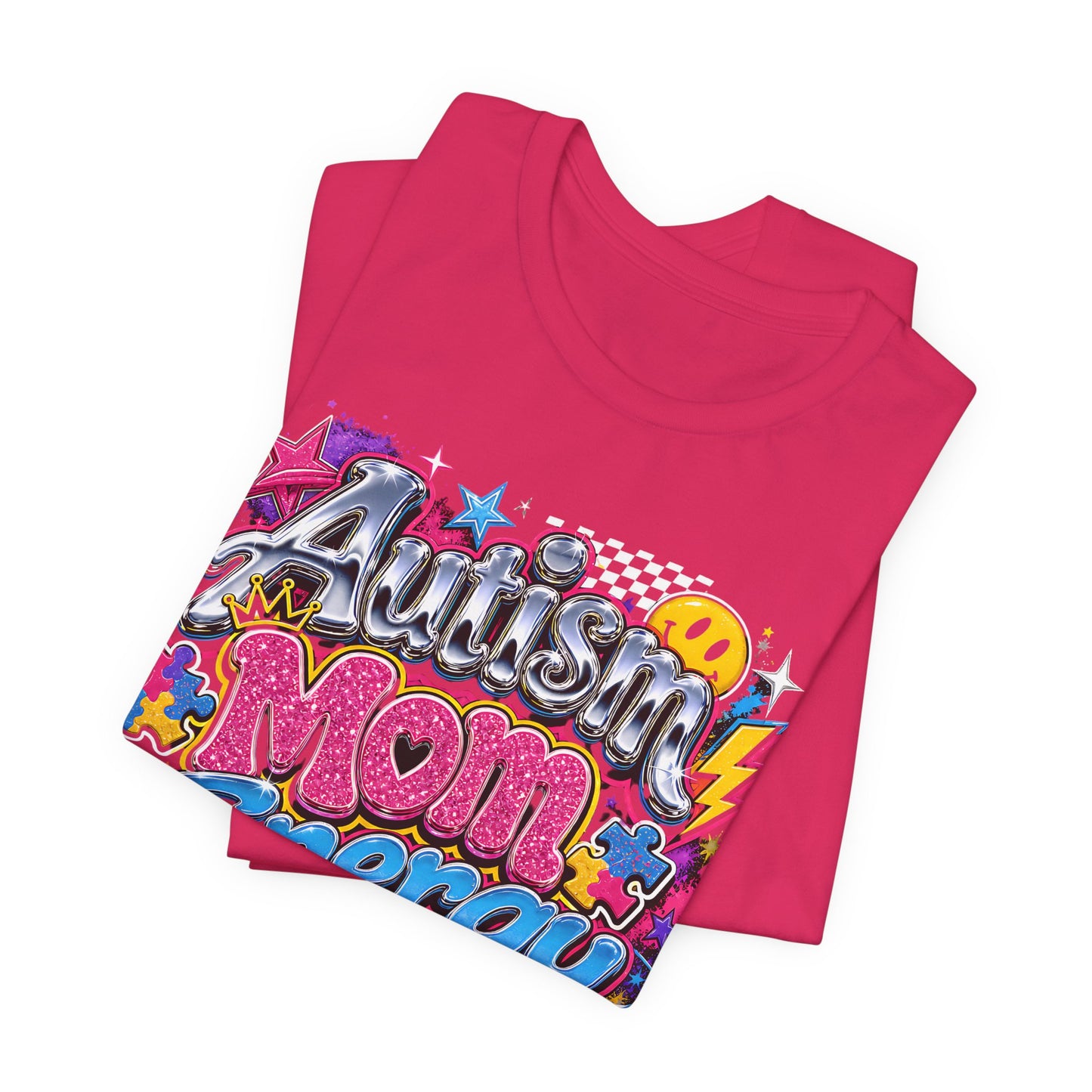 Autism Mom Energy T-Shirt — Colorful Supportive Graphic Tee for Autism Awareness image 31