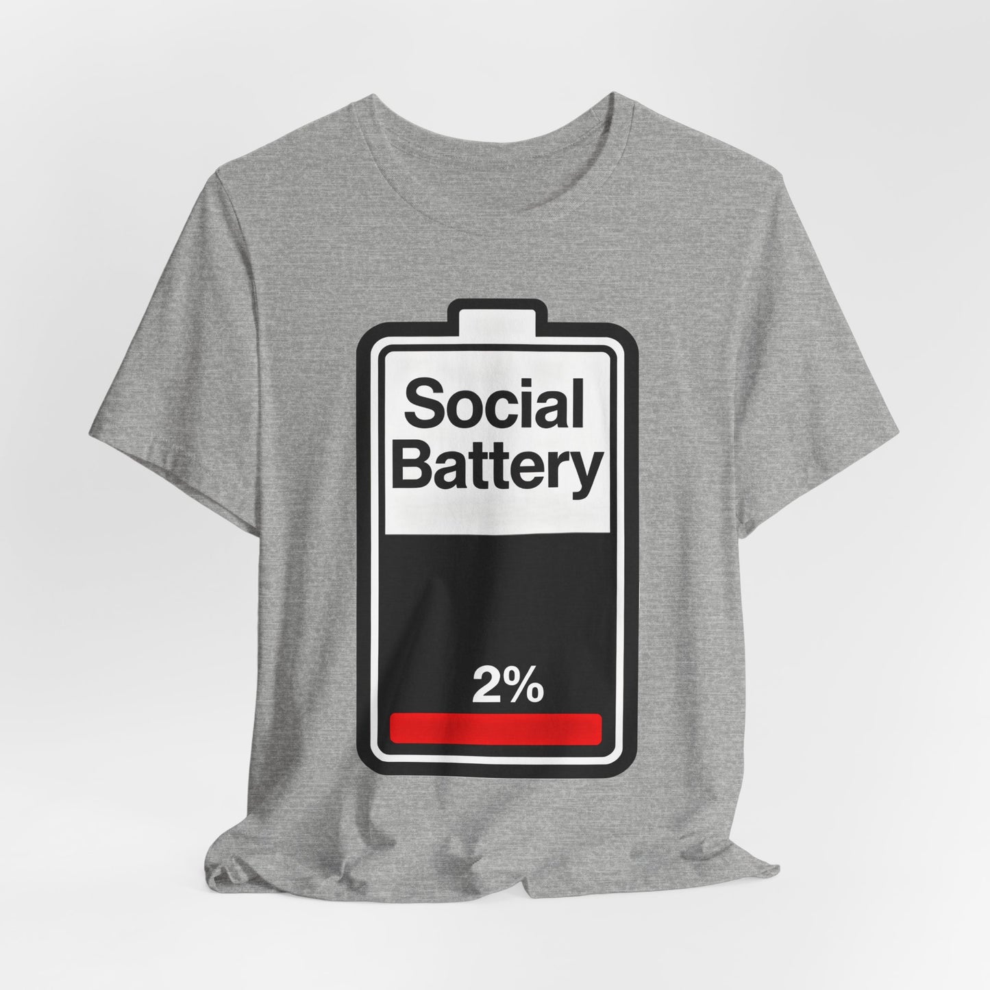 Social Battery 2% T-Shirt — Funny Introvert Low Energy Tee image 35