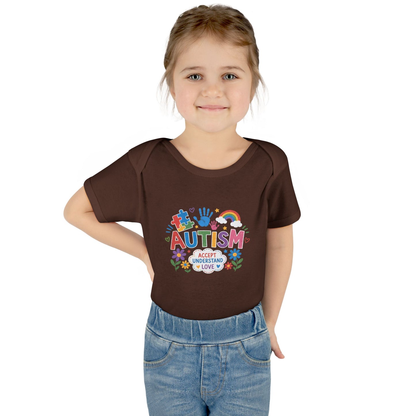 Autism Awareness Infant Bodysuit — 'Accept Understand Love' Colorful Design image 9