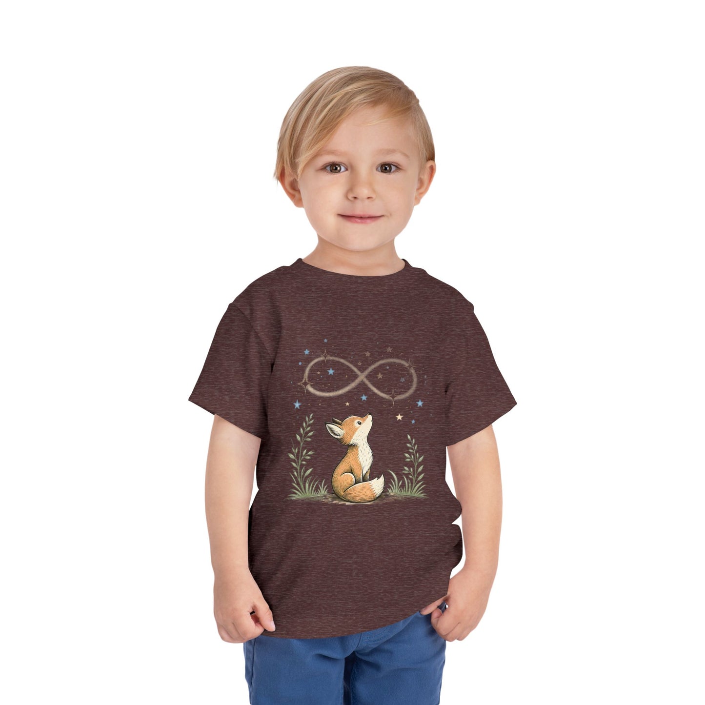 Toddler Tee — Little Fox Gazing at Stars Infinity Design image 26