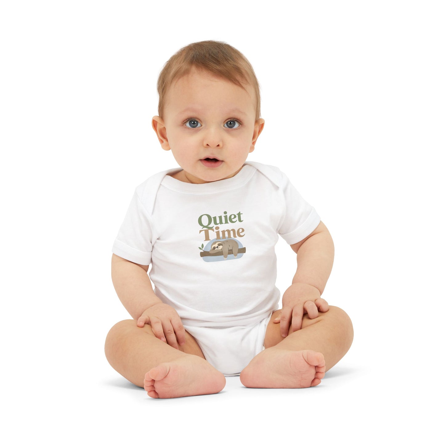 Quiet Time Infant Onesie – Cute Sleeping Sloth Baby Bodysuit image 6