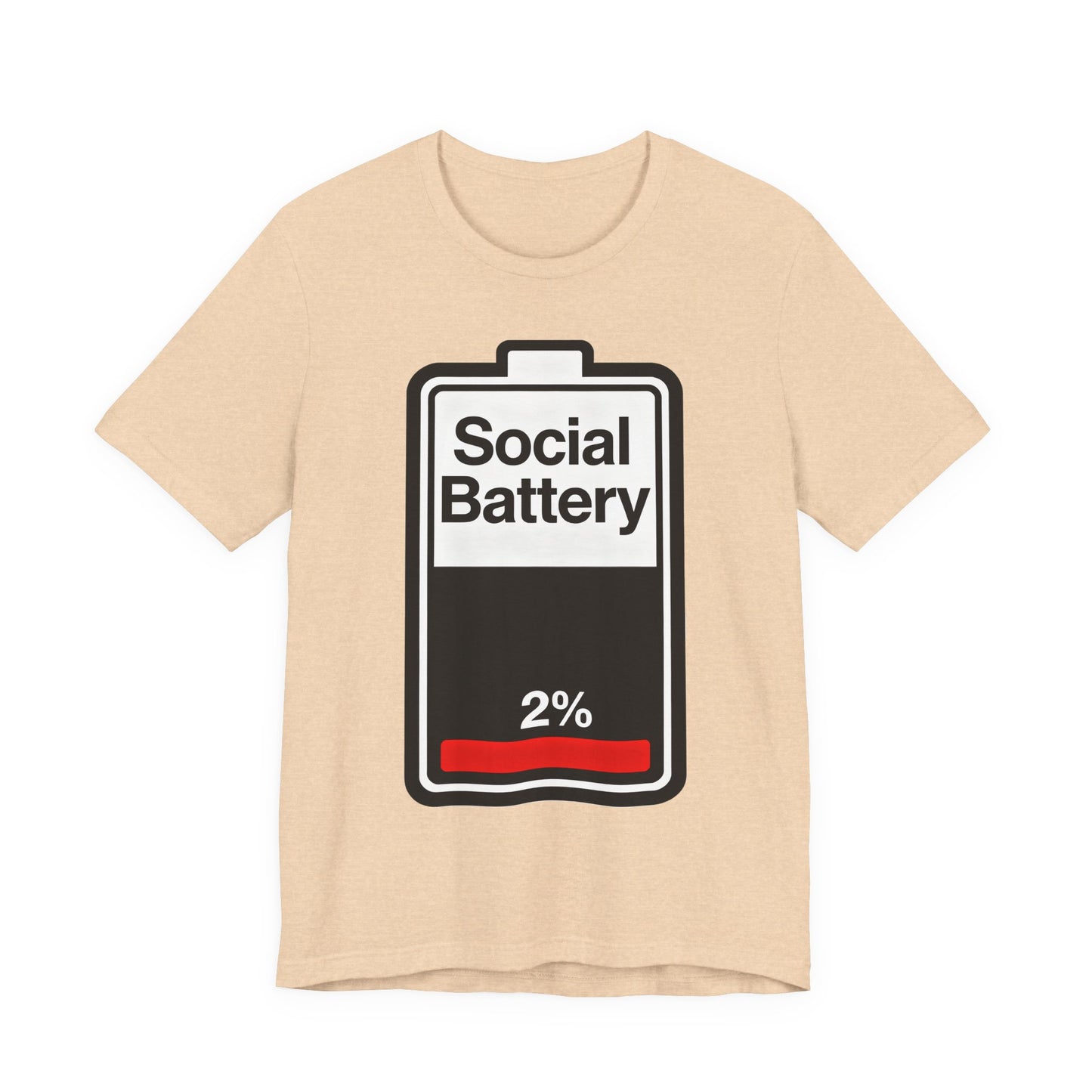Social Battery 2% T-Shirt — Funny Introvert Low Energy Tee image 20