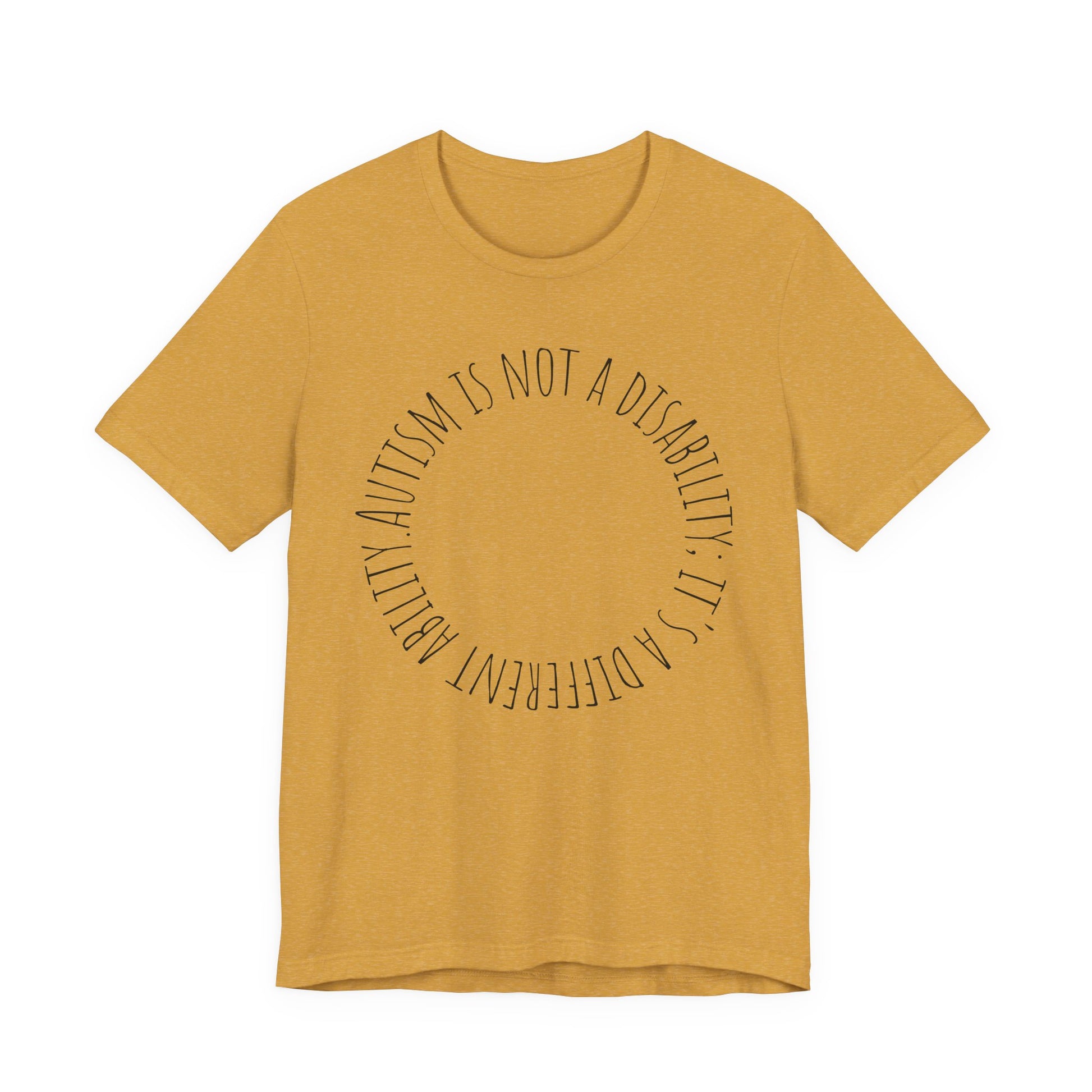 Autism Awareness - Autism Is Not a Disability Tee — A Different Ability -Circle Graphic T-Shirt image