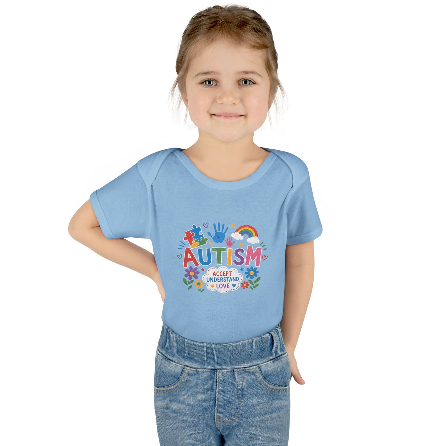 Autism Awareness Infant Bodysuit — 'Accept Understand Love' Colorful Design image 30