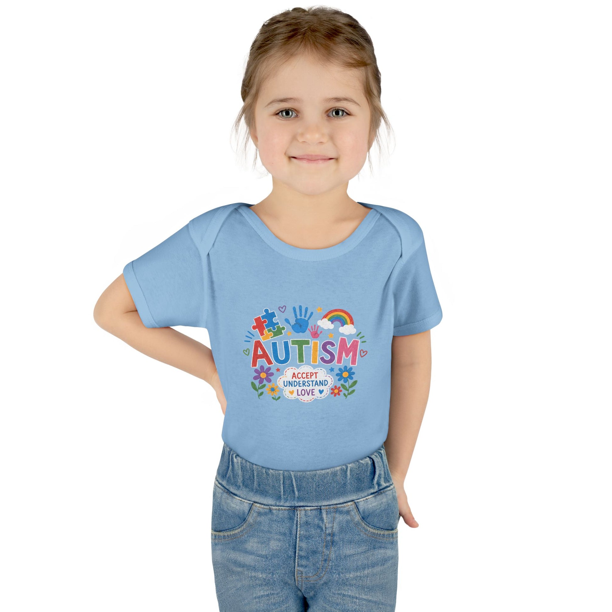 Autism Awareness Infant Bodysuit — 'Accept Understand Love' Colorful Design image 30