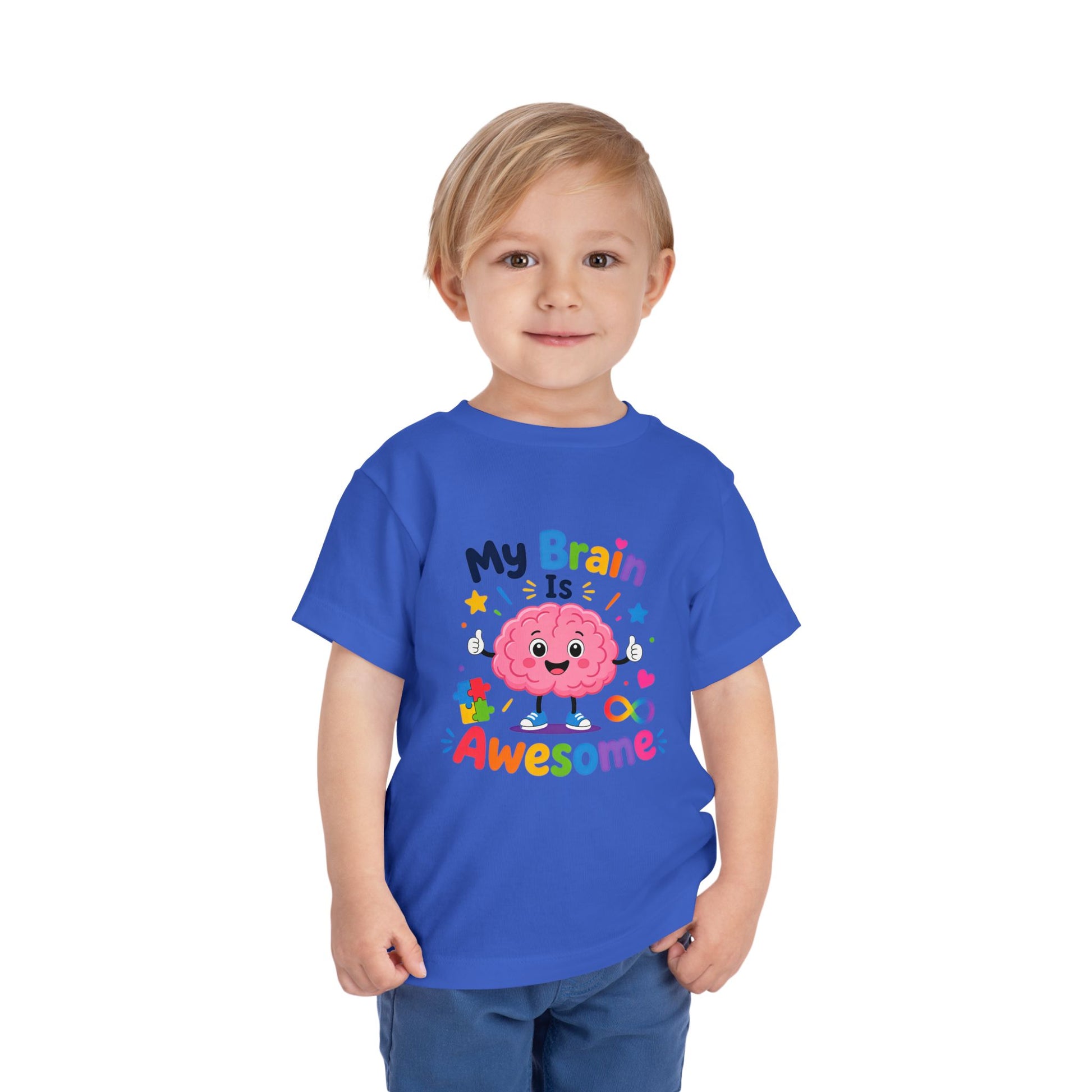 Toddler Tee — "My Brain Is Awesome" Cute Brain Graphic Kids T‑Shirt image 7