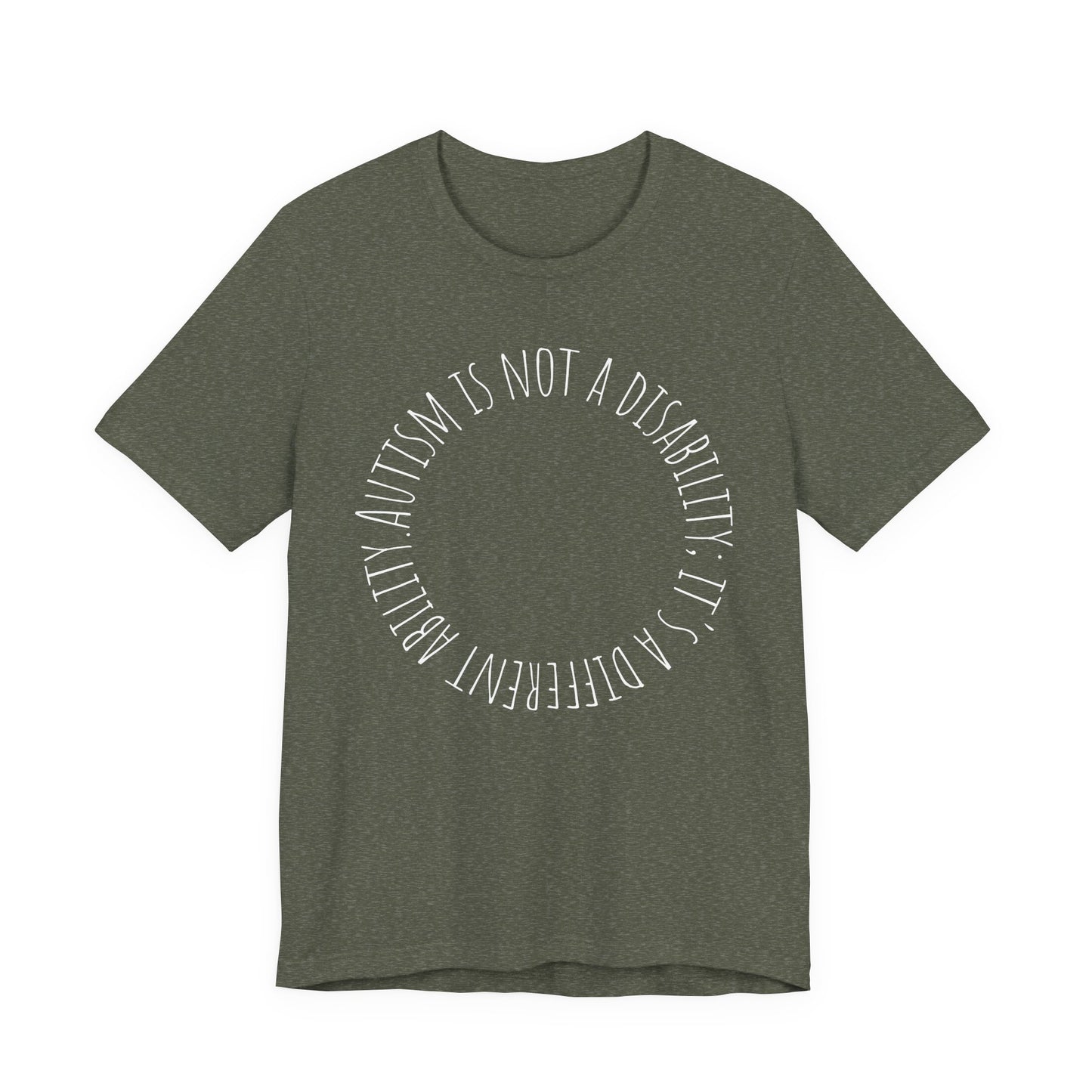 Autism Awareness - Autism Is Not a Disability Tee — A Different Ability -Circle Graphic T-Shirt image
