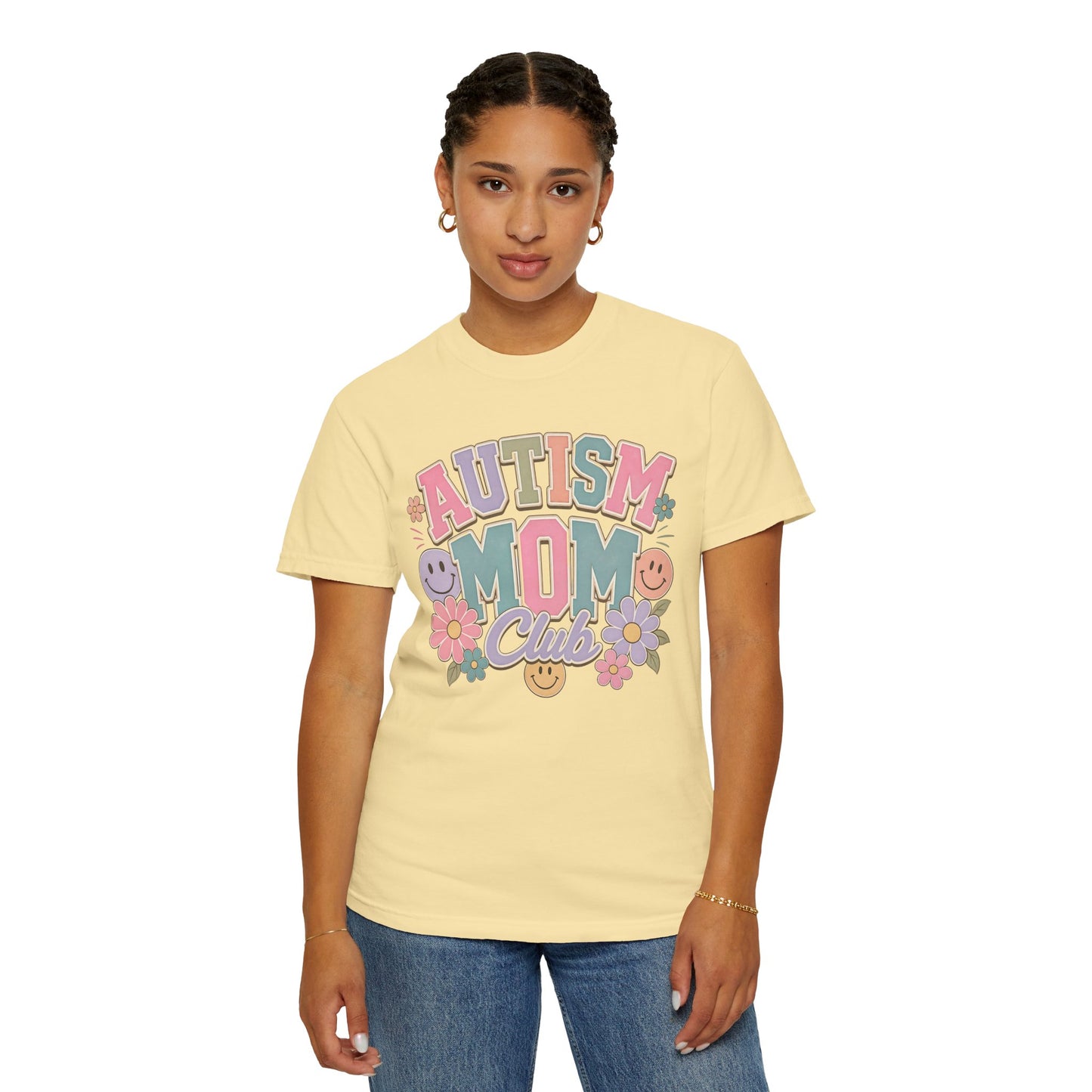 Autism Mom Club T-Shirt — Pastel Floral Support Tee image 5