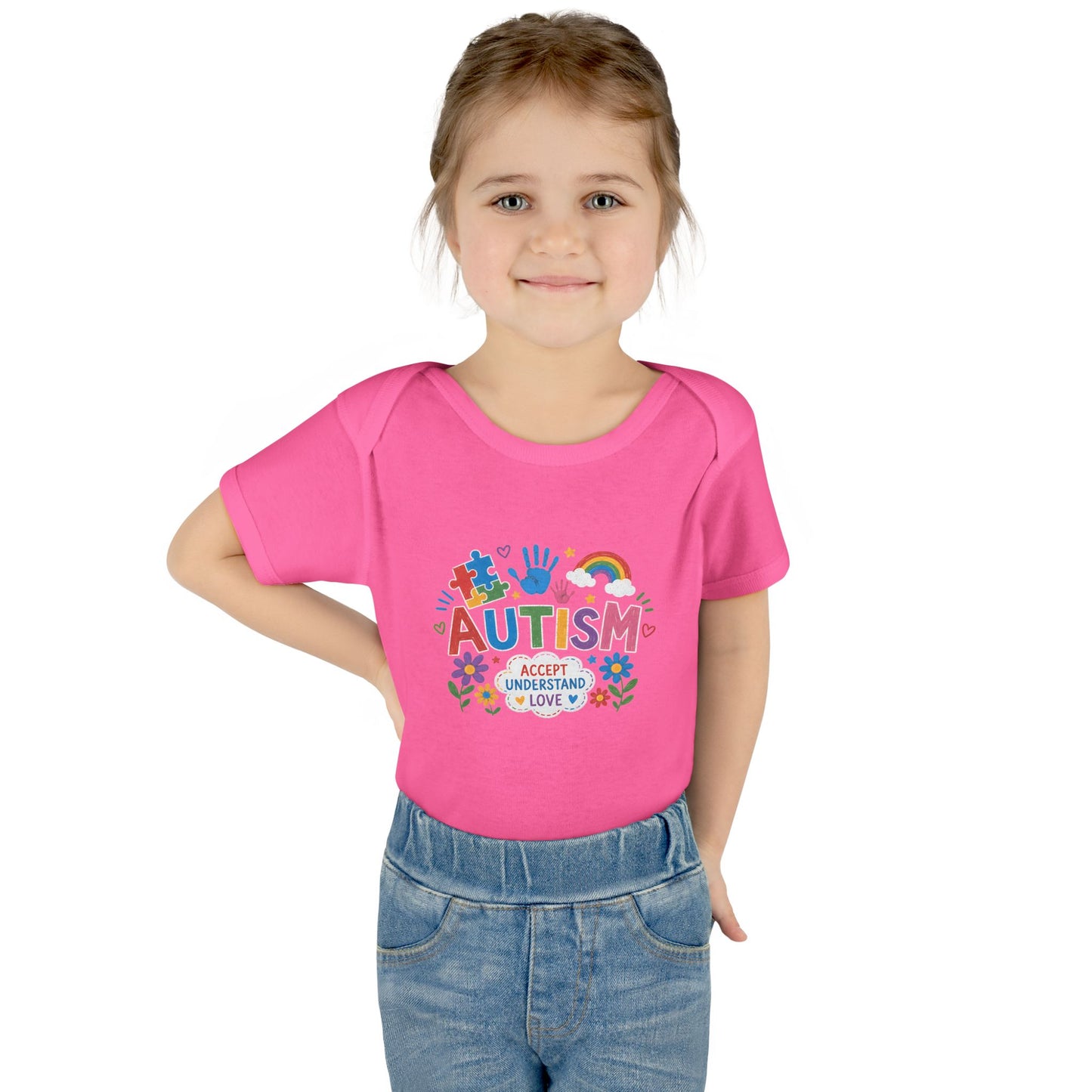 Autism Awareness Infant Bodysuit — 'Accept Understand Love' Colorful Design image 42