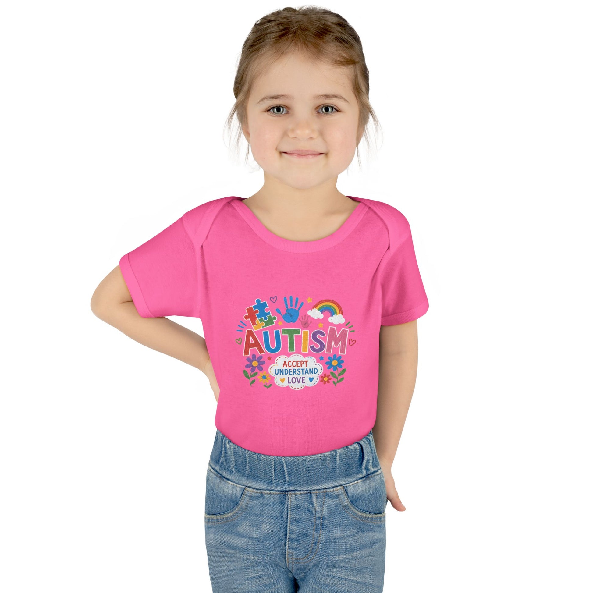 Autism Awareness Infant Bodysuit — 'Accept Understand Love' Colorful Design image 42