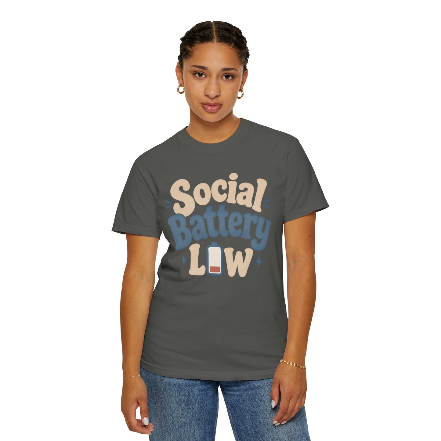 Social Battery Low T-Shirt — Funny Introvert Graphic Tee image 11