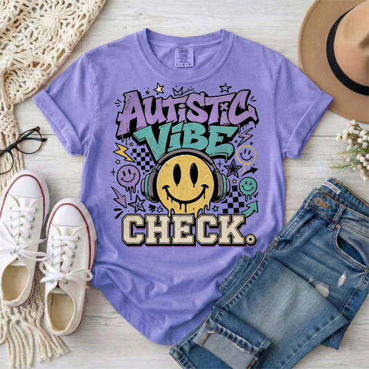 Autistic Vibe Check Graffiti Style T-Shirt