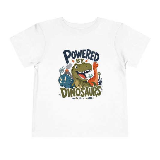 Powered by Dinosaurs Toddler Tee — Cute Dino Graphic Shirt for Kids image 0