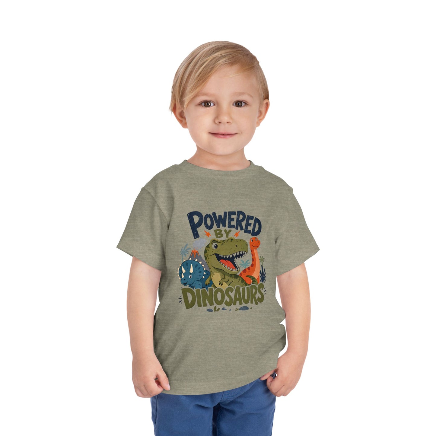 Powered by Dinosaurs Toddler Tee — Cute Dino Graphic Shirt for Kids image 18