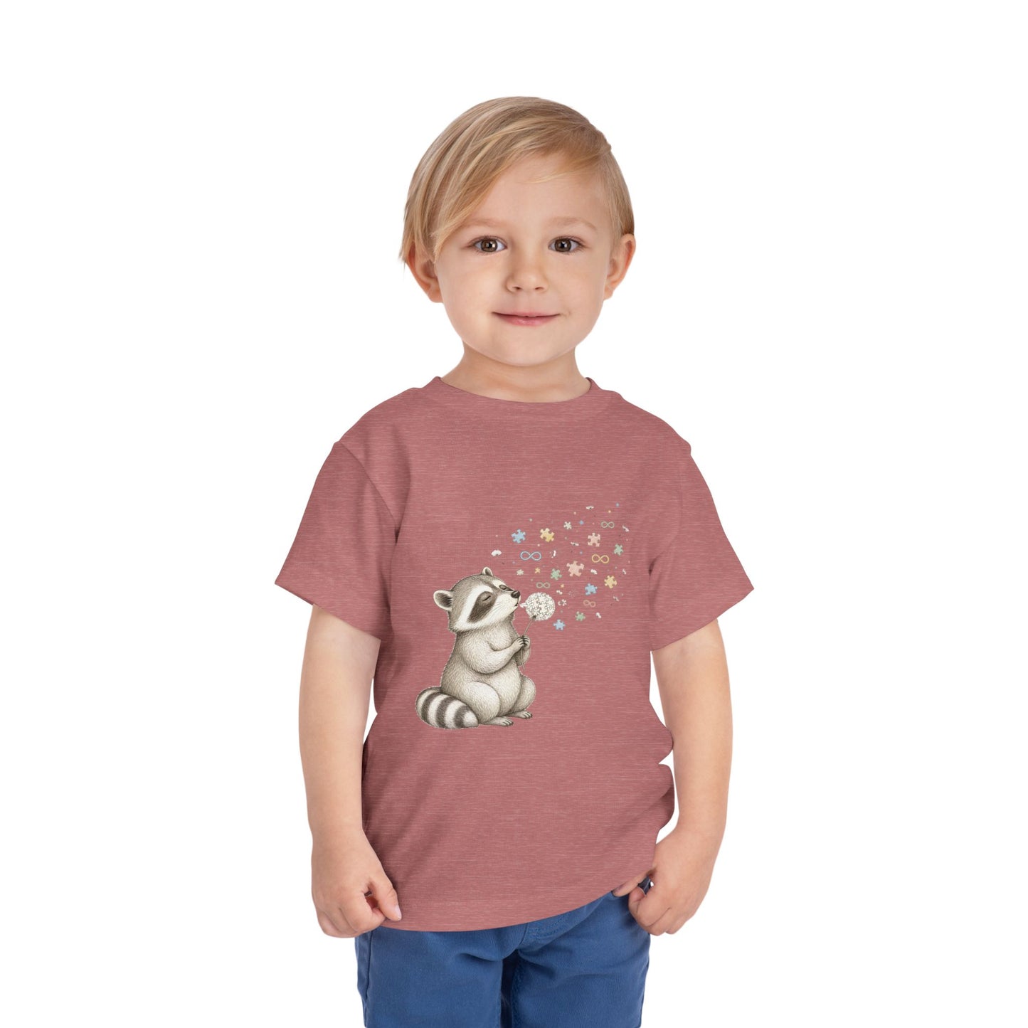 Toddler Tee — Cute Raccoon Blowing Bubbles Graphic Shirt for Kids image 6