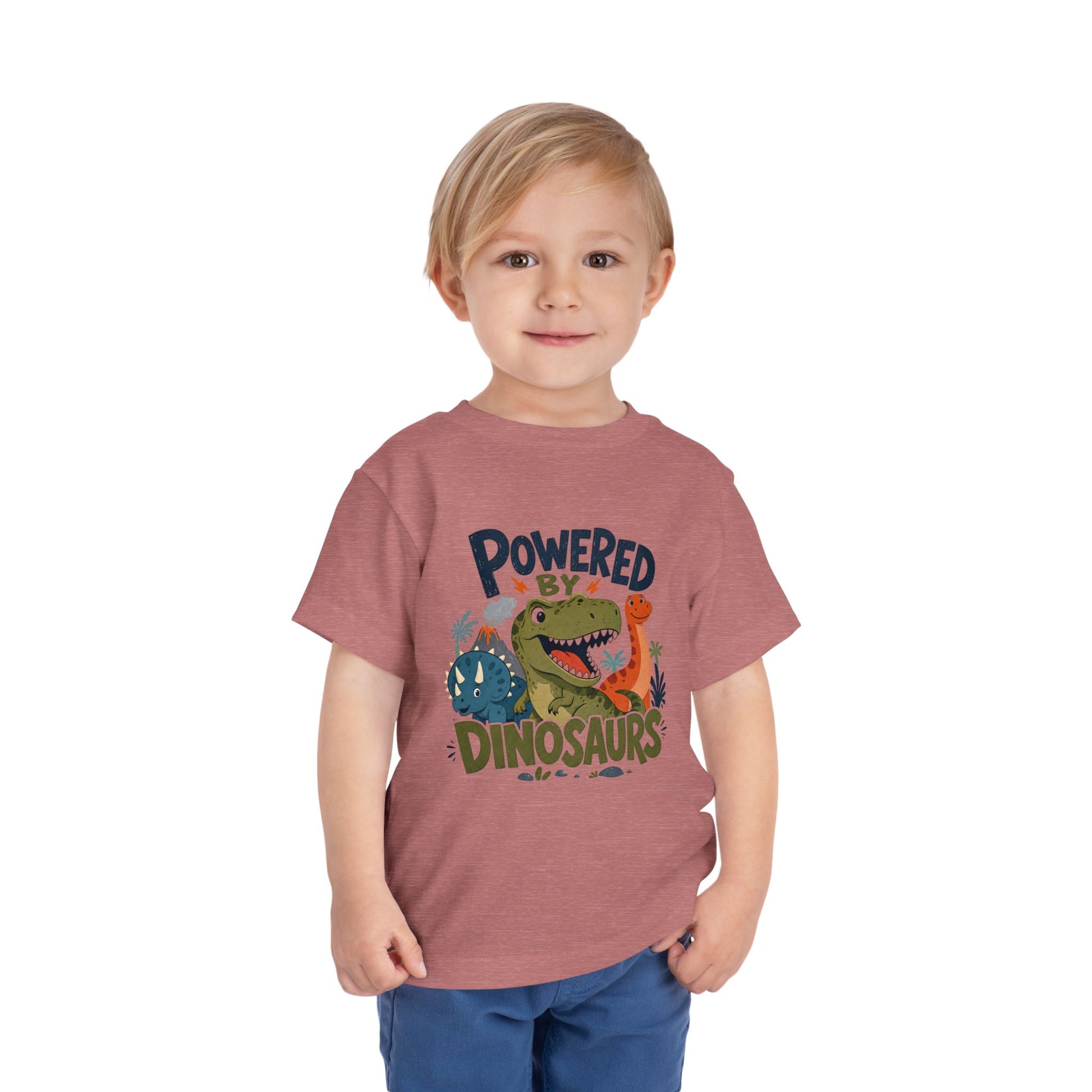Powered by Dinosaurs Toddler Tee — Cute Dino Graphic Shirt for Kids image 6