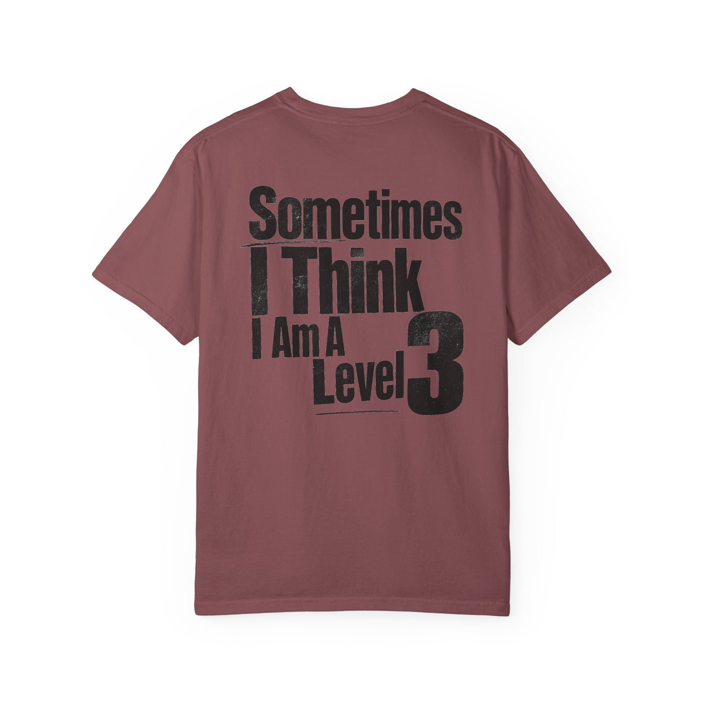 Level 3 Funny Graphic T-Shirt — "Sometimes I Think I Am A Level 3" - ASD Levels - PRINT IS ON BACK image 5