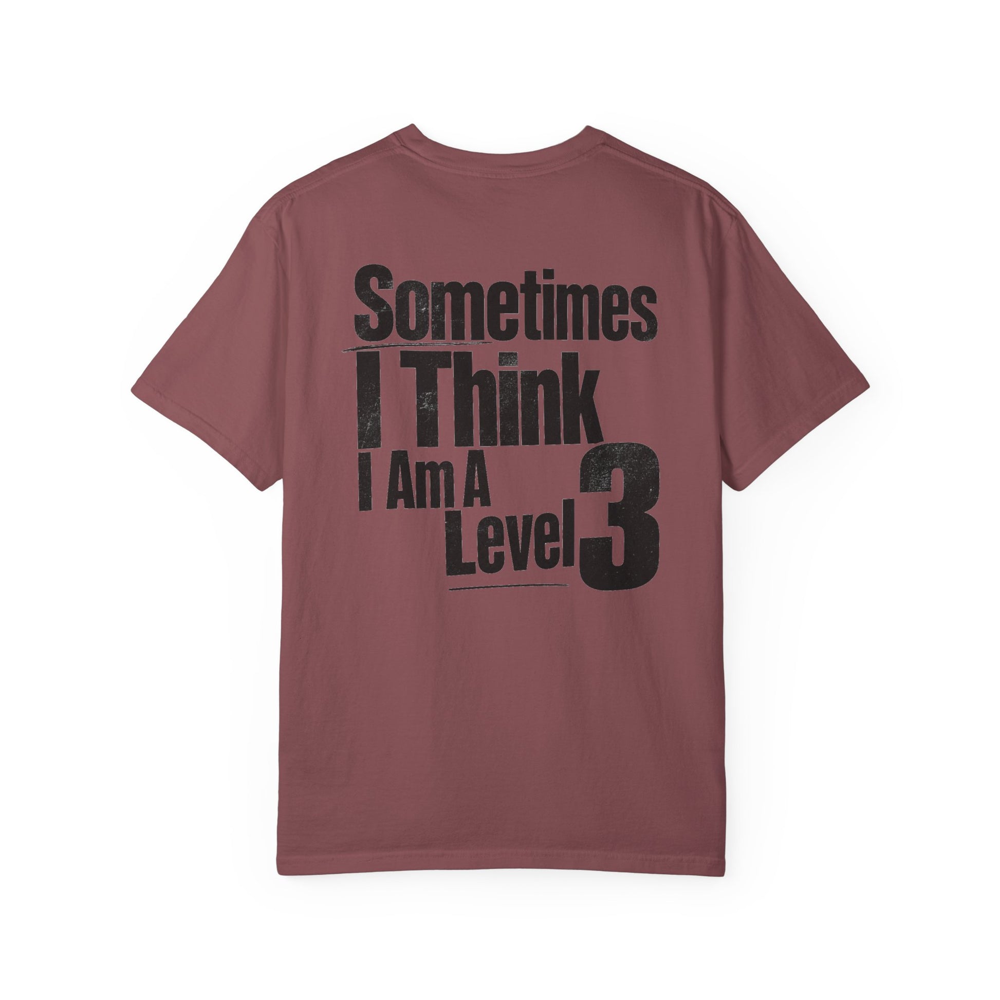 Level 3 Funny Graphic T-Shirt — "Sometimes I Think I Am A Level 3" - ASD Levels - PRINT IS ON BACK image 5