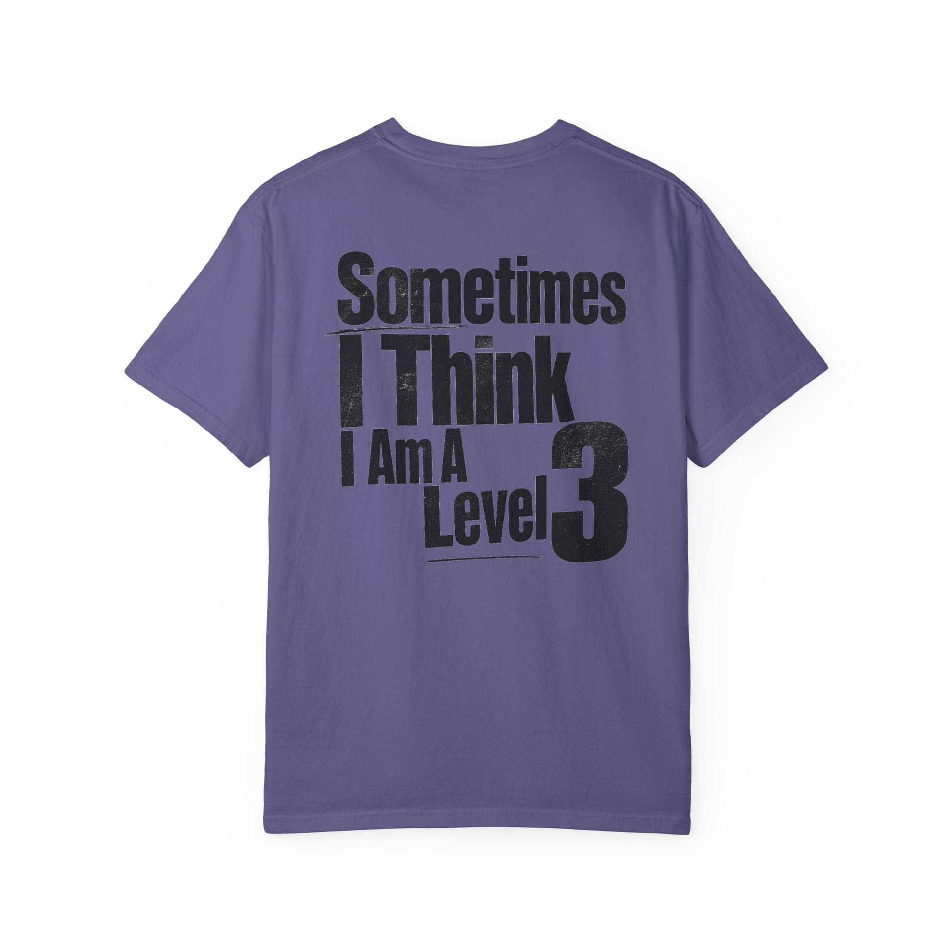 Level 3 Funny Graphic T-Shirt — "Sometimes I Think I Am A Level 3" - ASD Levels - PRINT IS ON BACK image 29