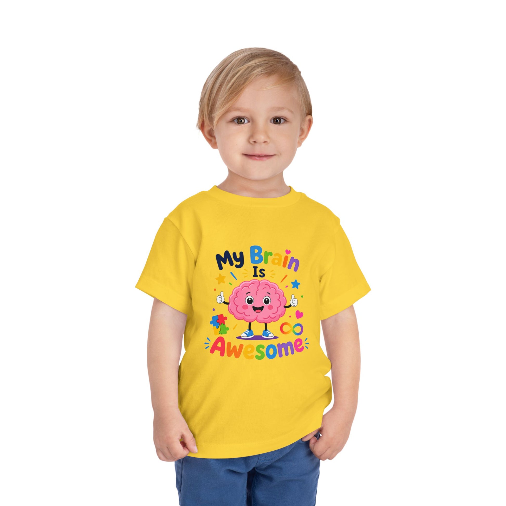 Toddler Tee — "My Brain Is Awesome" Cute Brain Graphic Kids T‑Shirt image 19