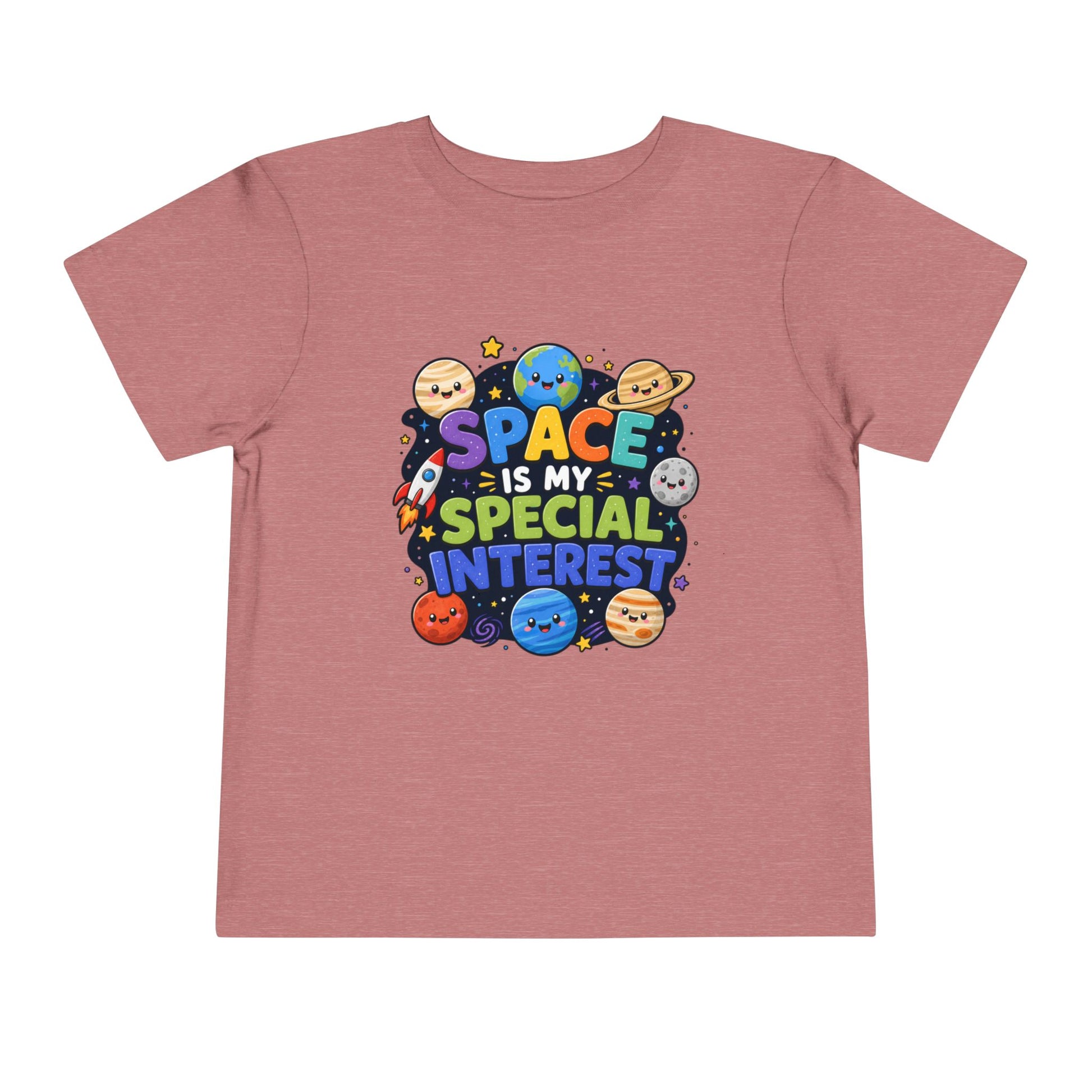 Kids' Space Tee — "Space Is My Special Interest" Toddler Shirt - Heather Mauve, 3T image