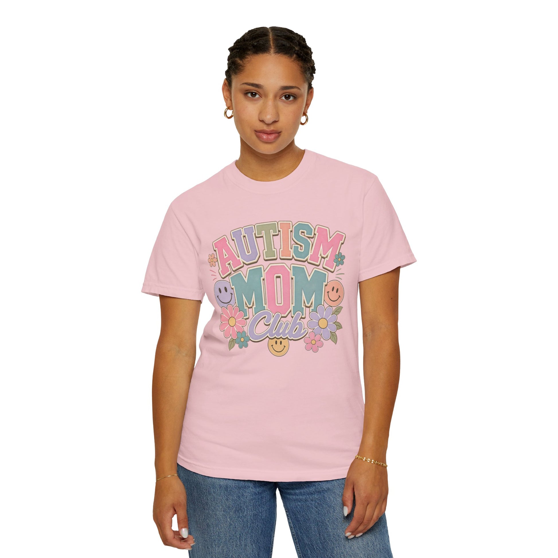 Autism Mom Club T-Shirt — Pastel Floral Support Tee image 23