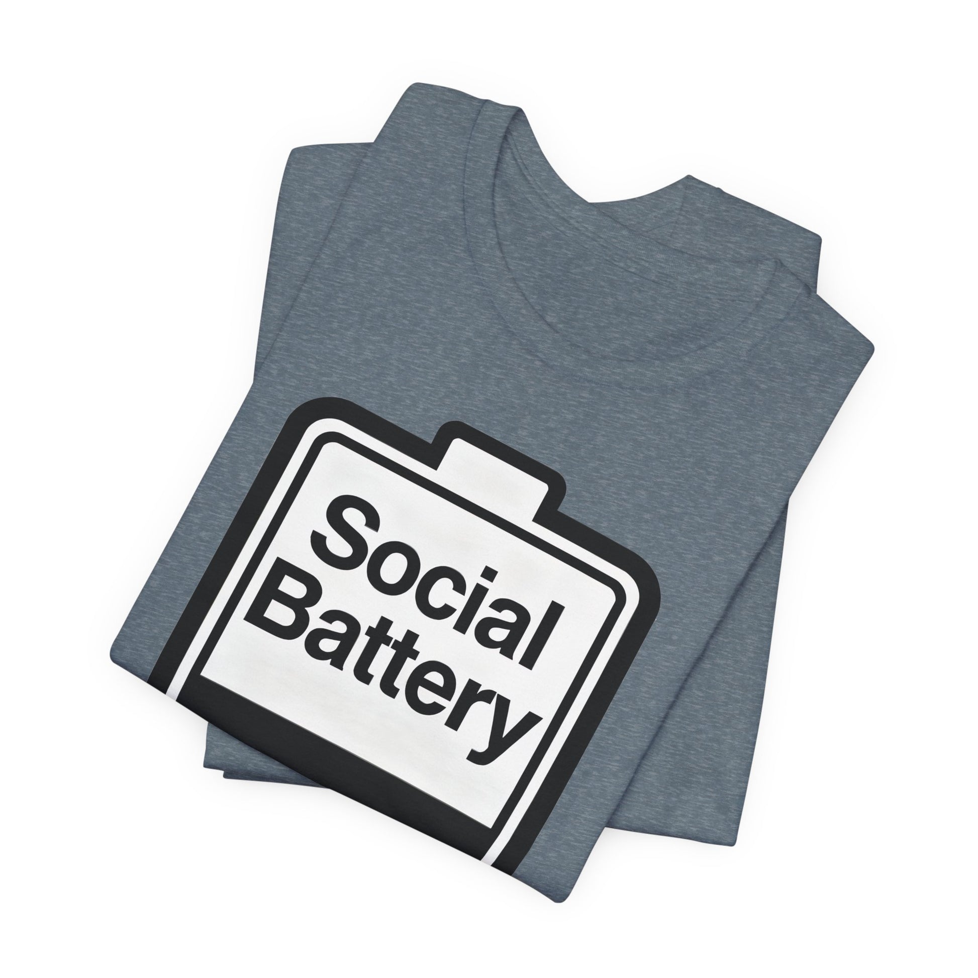 Social Battery 2% T-Shirt — Funny Introvert Low Energy Tee image 2