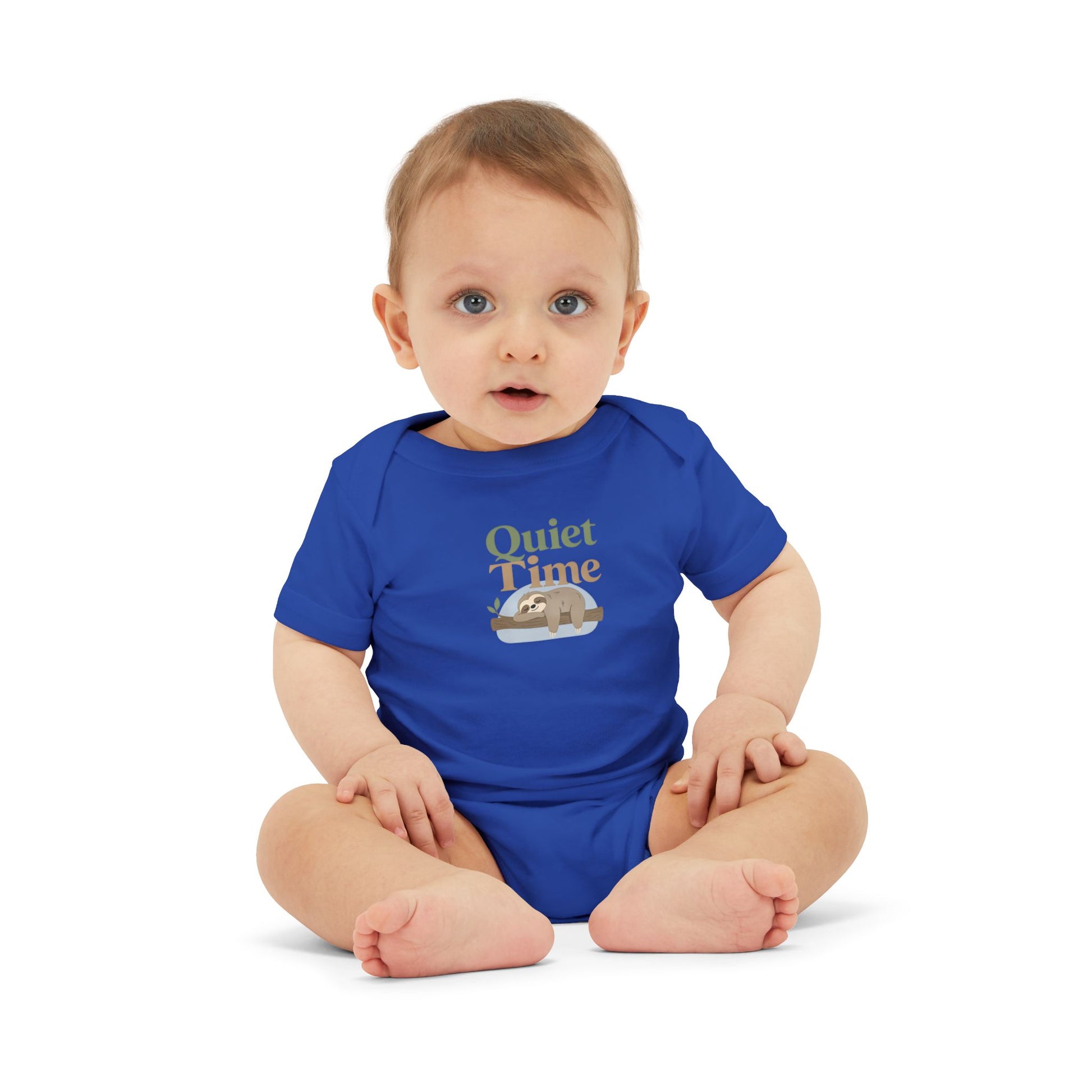 Quiet Time Infant Onesie – Cute Sleeping Sloth Baby Bodysuit image 14