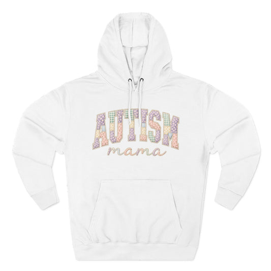 Autism Mama Hoodie — Pastel Patchwork-Pattern Support Sweatshirt image 0