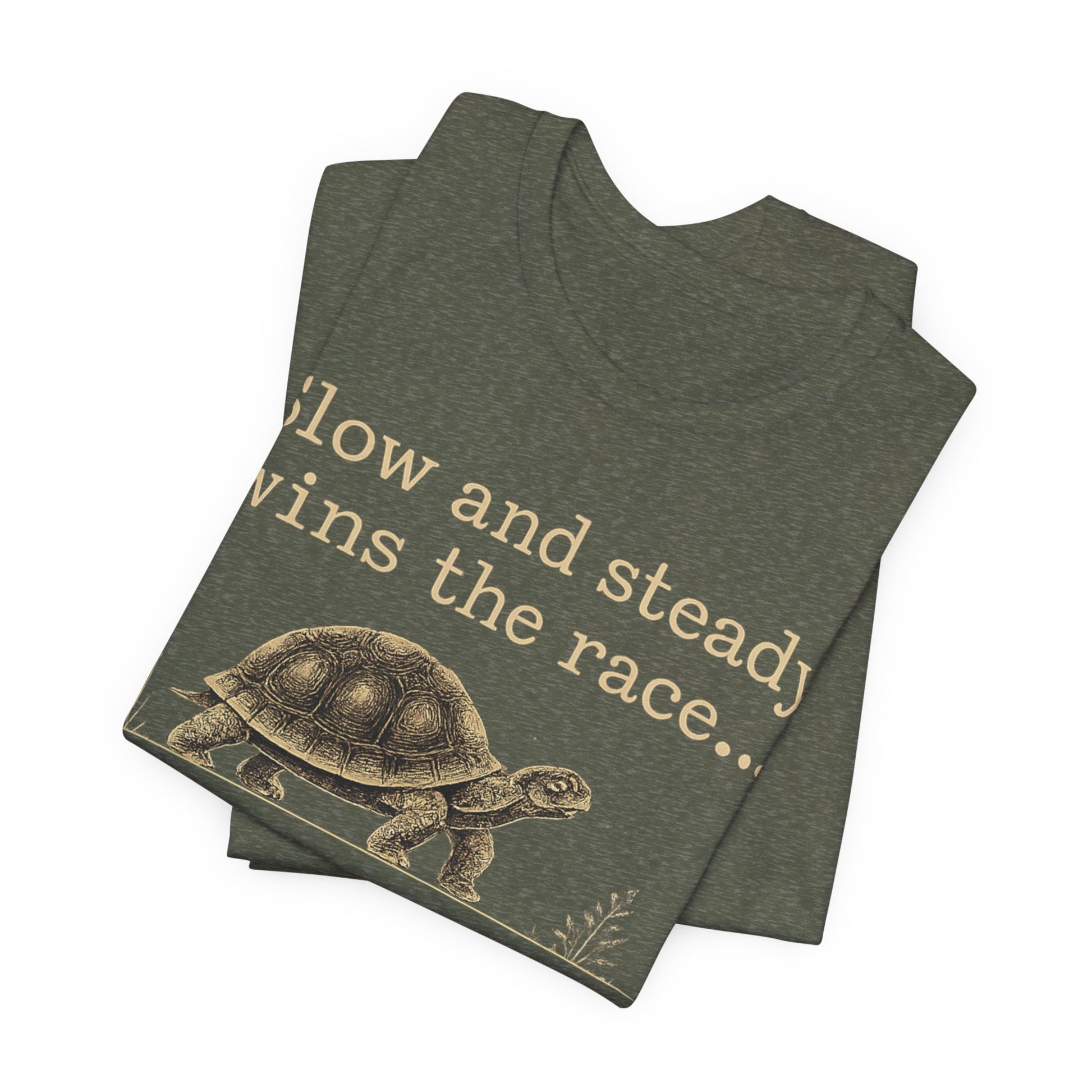Slow and Steady Wins the Race T-Shirt — Detail-Oriented Turtle Graphic Tee image 14