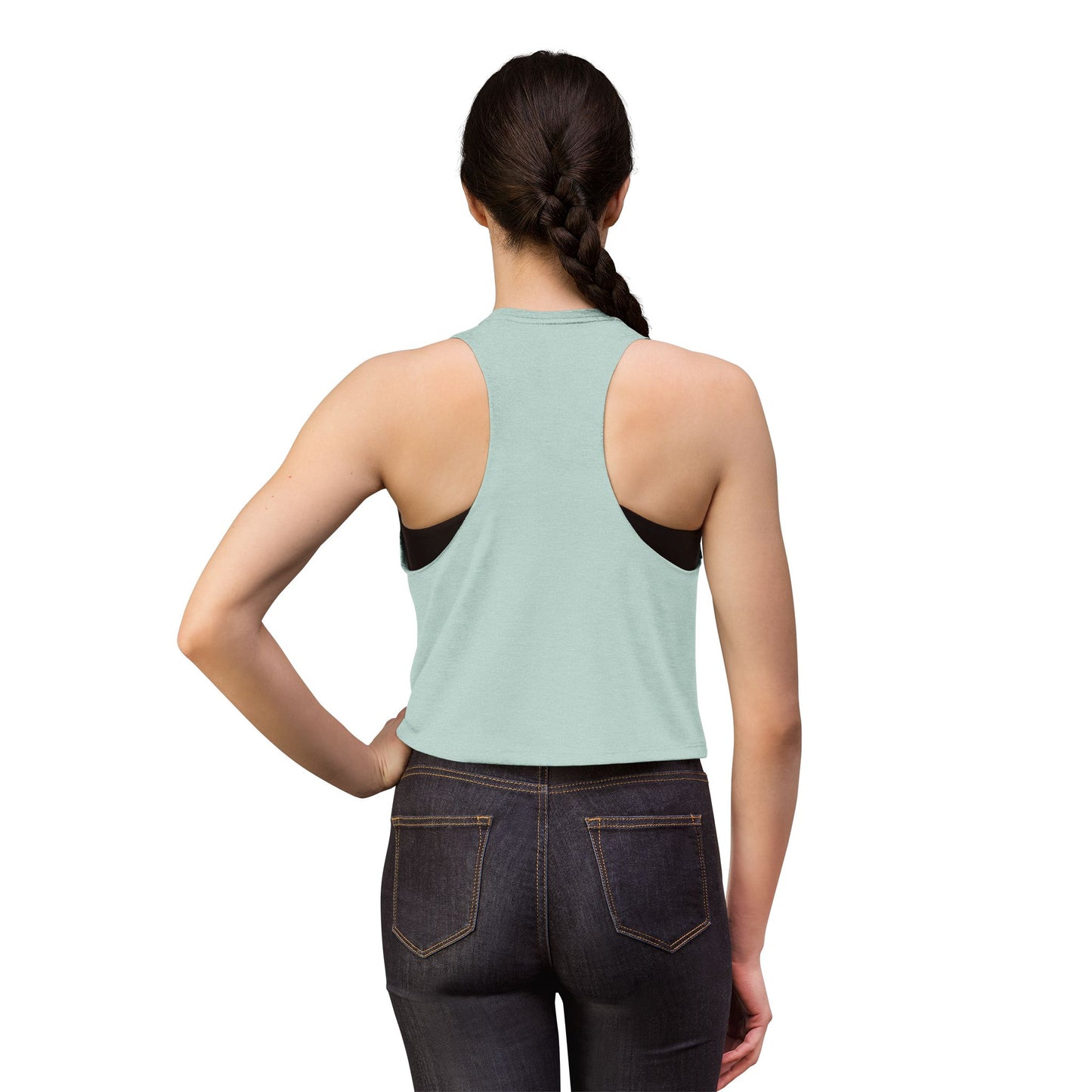 Autism Mama Crop Top - Pastel Patchwork Lettering Support Tank image 8