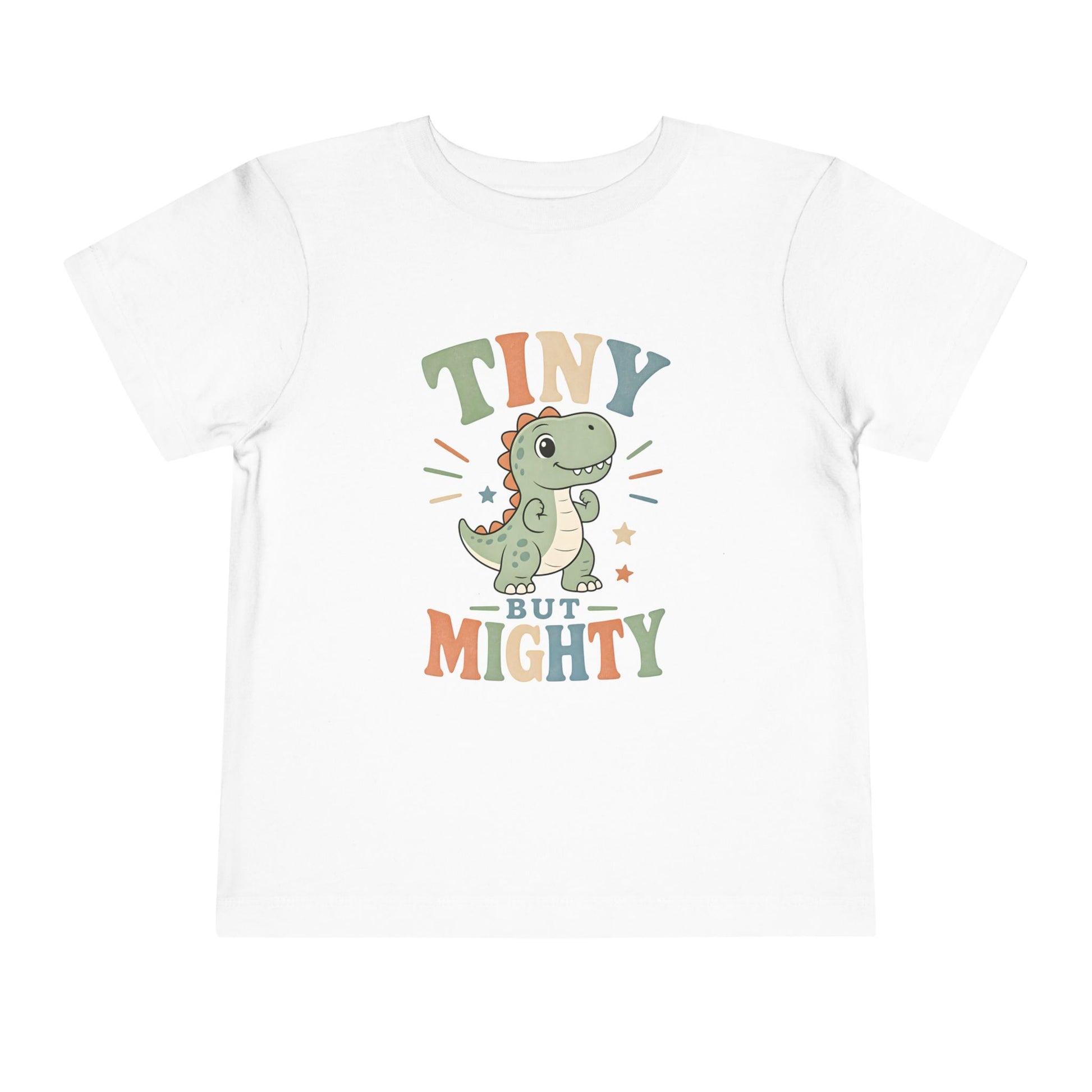 Tiny But Mighty Toddler Tee — Cute Dino Graphic Shirt for Kids image 0