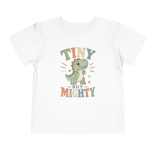 Tiny But Mighty Toddler Tee — Cute Dino Graphic Shirt for Kids image 0