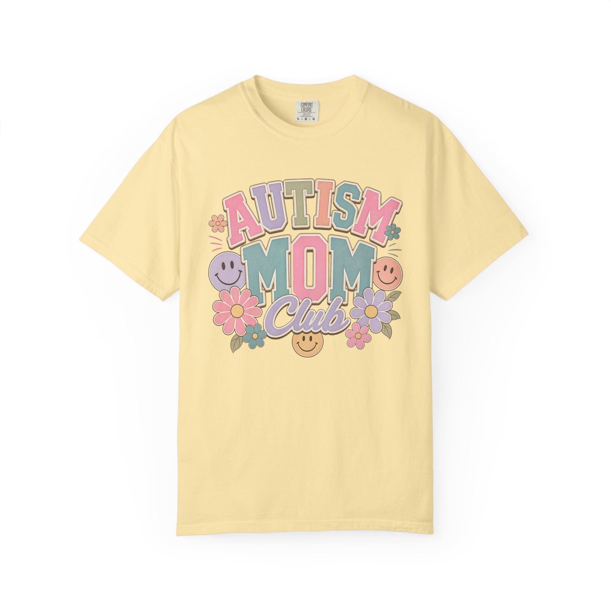 Autism Mom Club T-Shirt — Pastel Floral Support Tee image