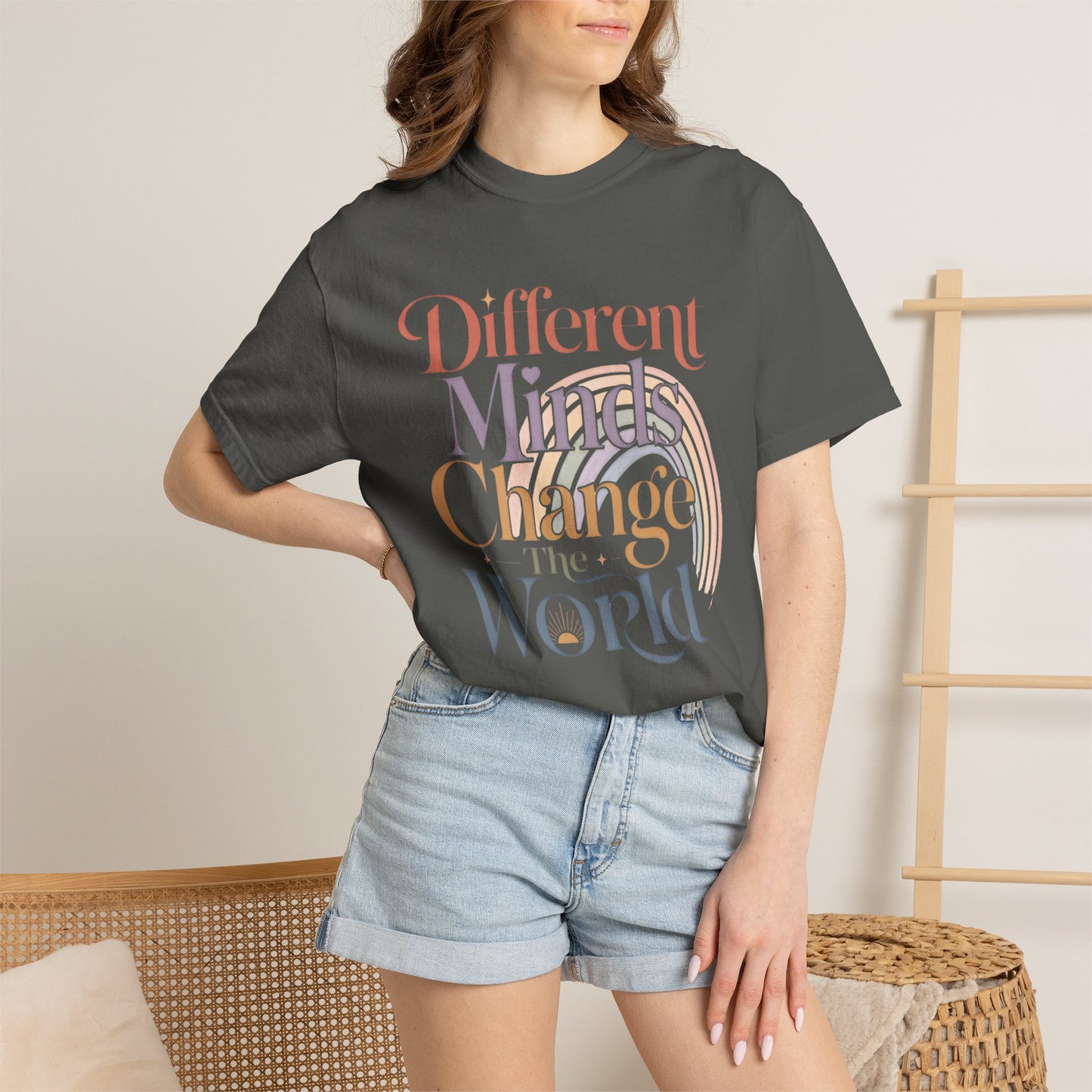 Different Minds Change the World T-Shirt — Inspirational Retro Typography Tee image 7