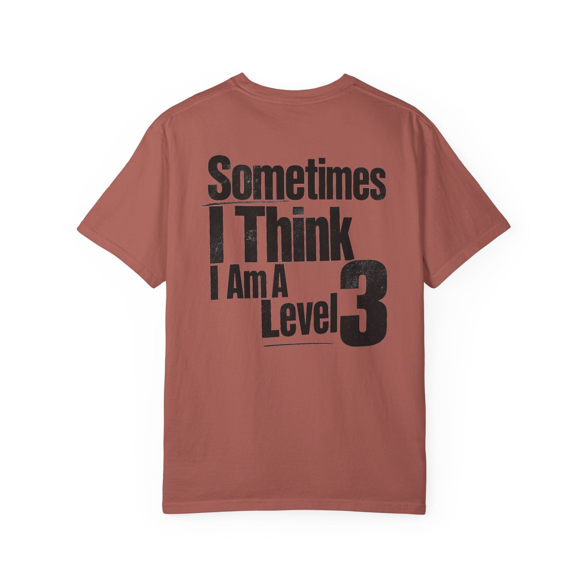 Level 3 Funny Graphic T-Shirt — "Sometimes I Think I Am A Level 3" - ASD Levels - PRINT IS ON BACK image 44
