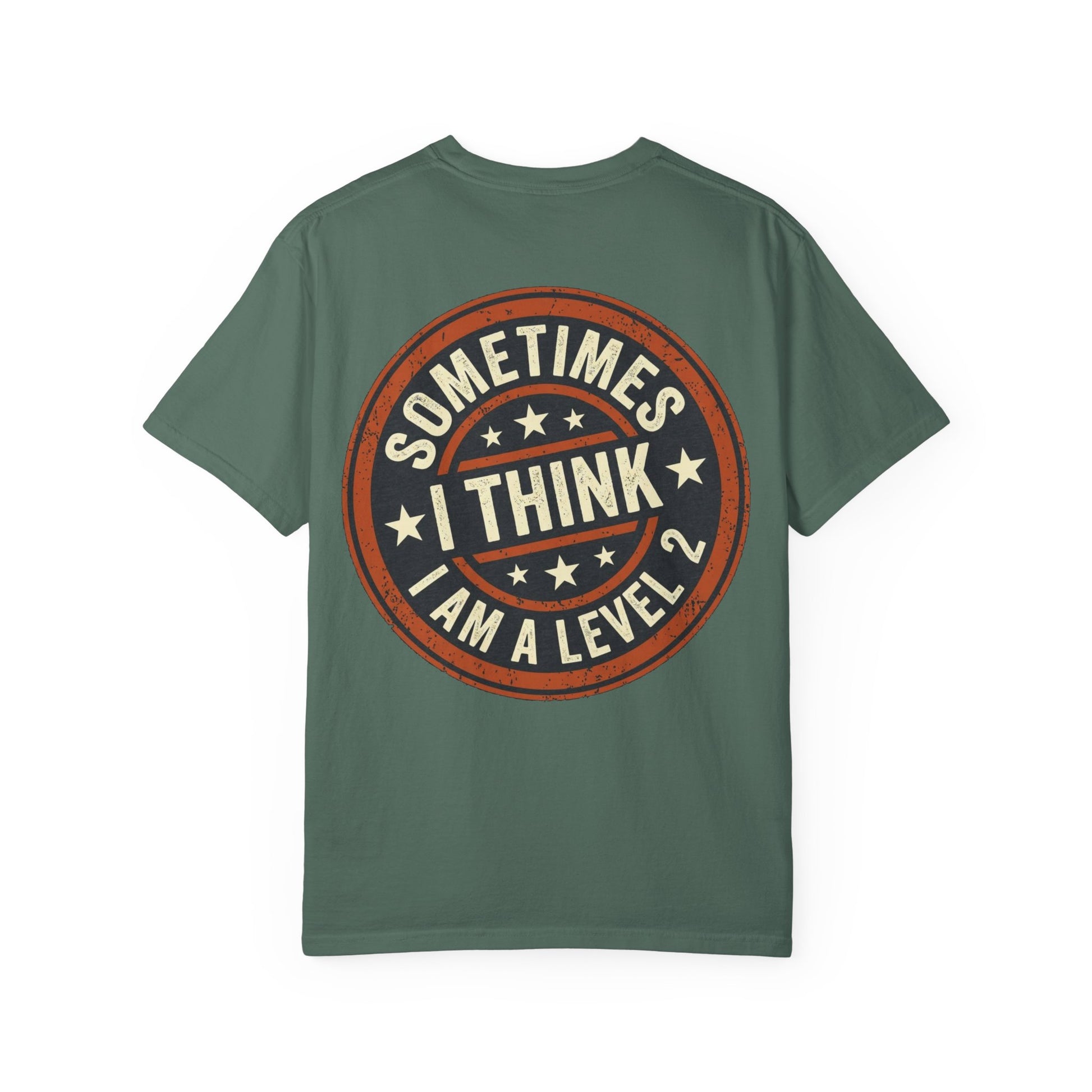 Sometimes I think I Am A Level 2 Tee Shirt -PRINT ON BACK- Comical T-Shirt -ASD Levels image