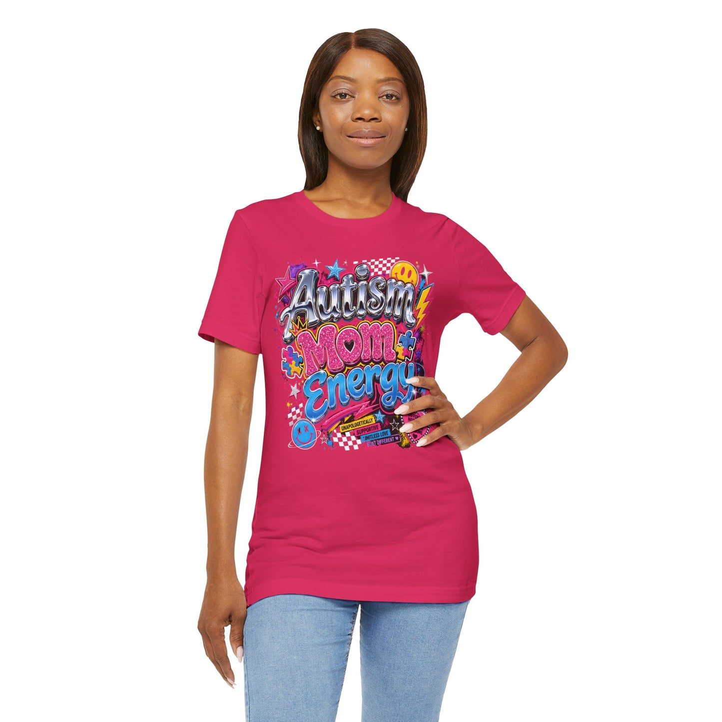 Autism Mom Energy T-Shirt — Colorful Supportive Graphic Tee for Autism Awareness image 32