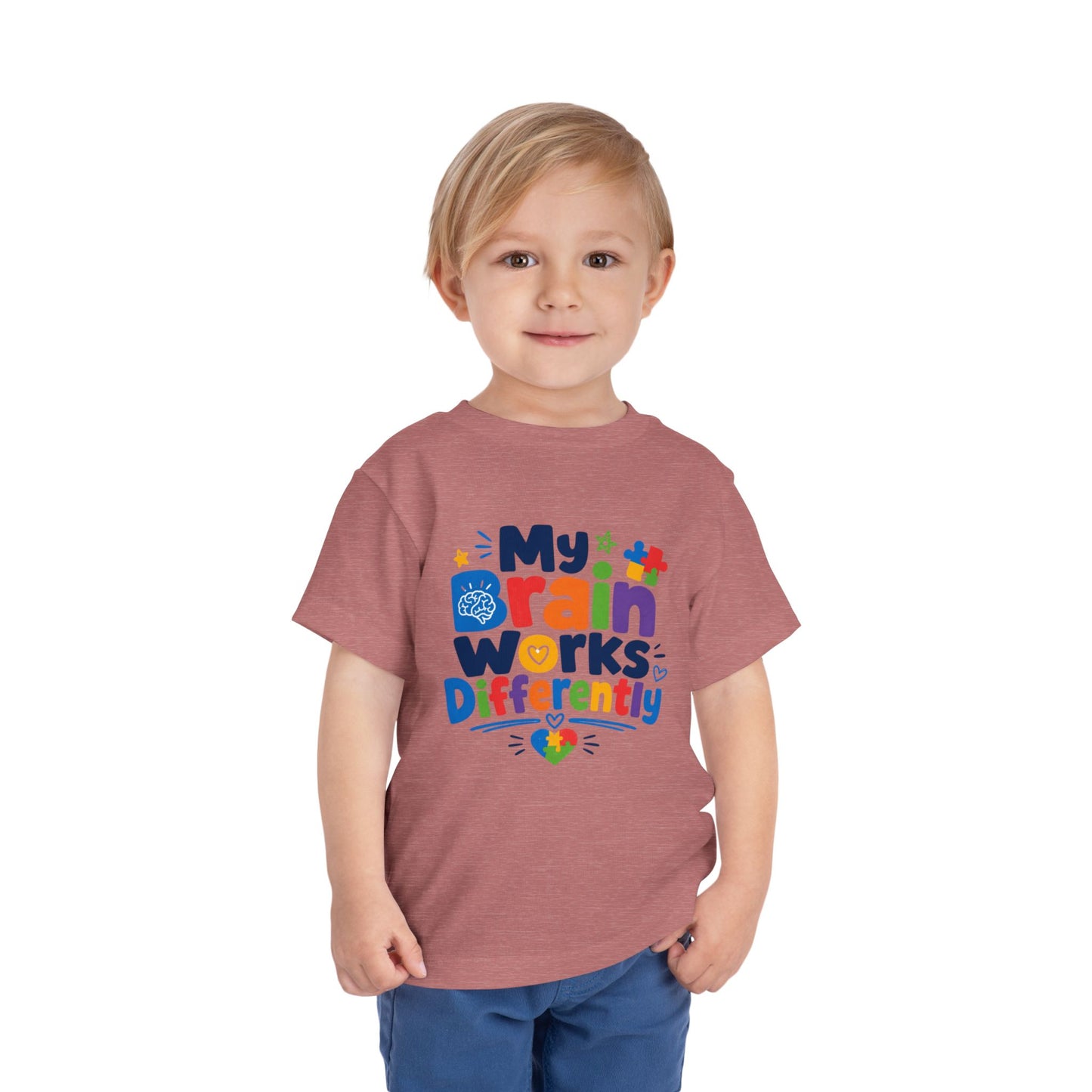 Toddler Tee — "My Brain Works Differently" Autism Awareness Kids Shirt image 19