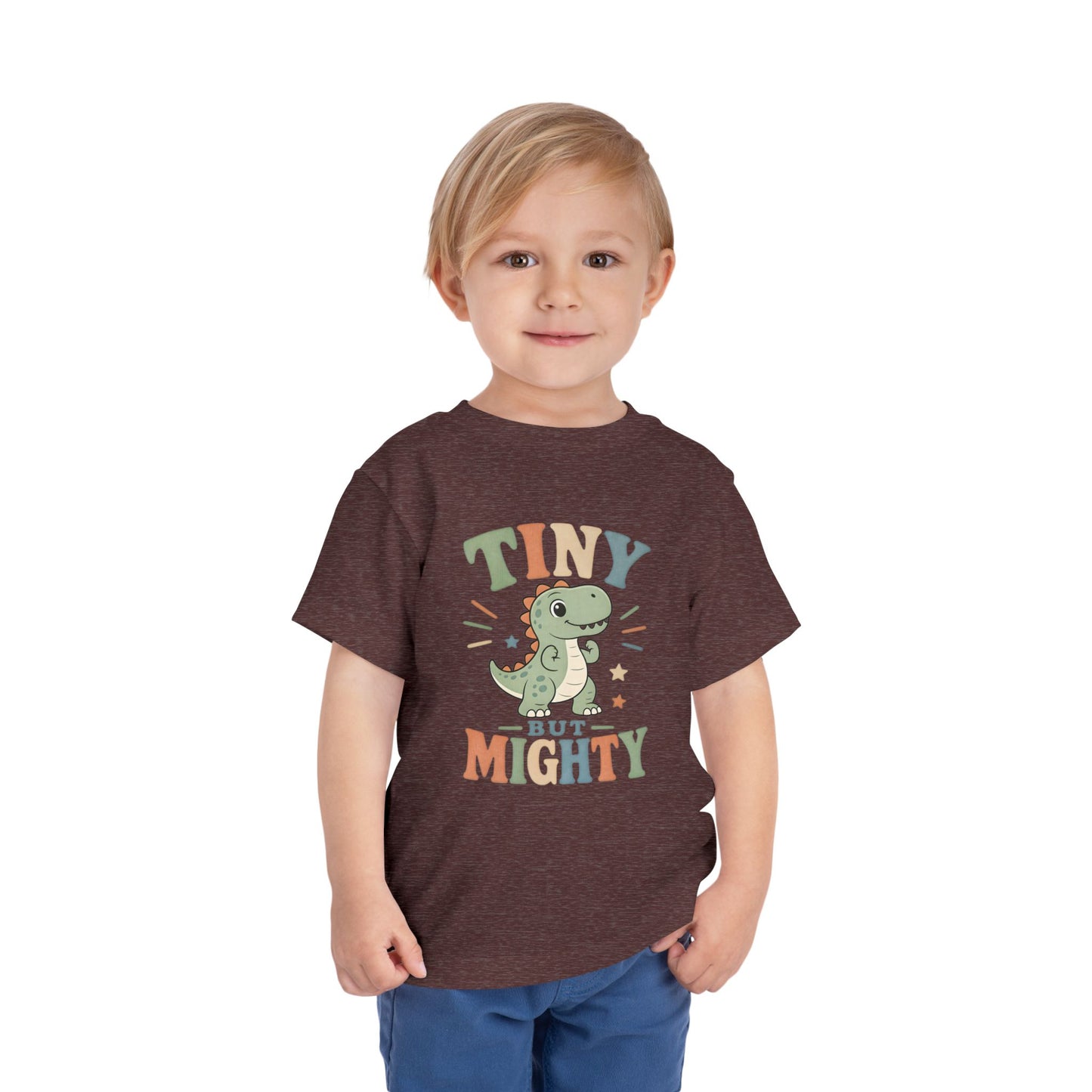 Tiny But Mighty Toddler Tee — Cute Dino Graphic Shirt for Kids image 5