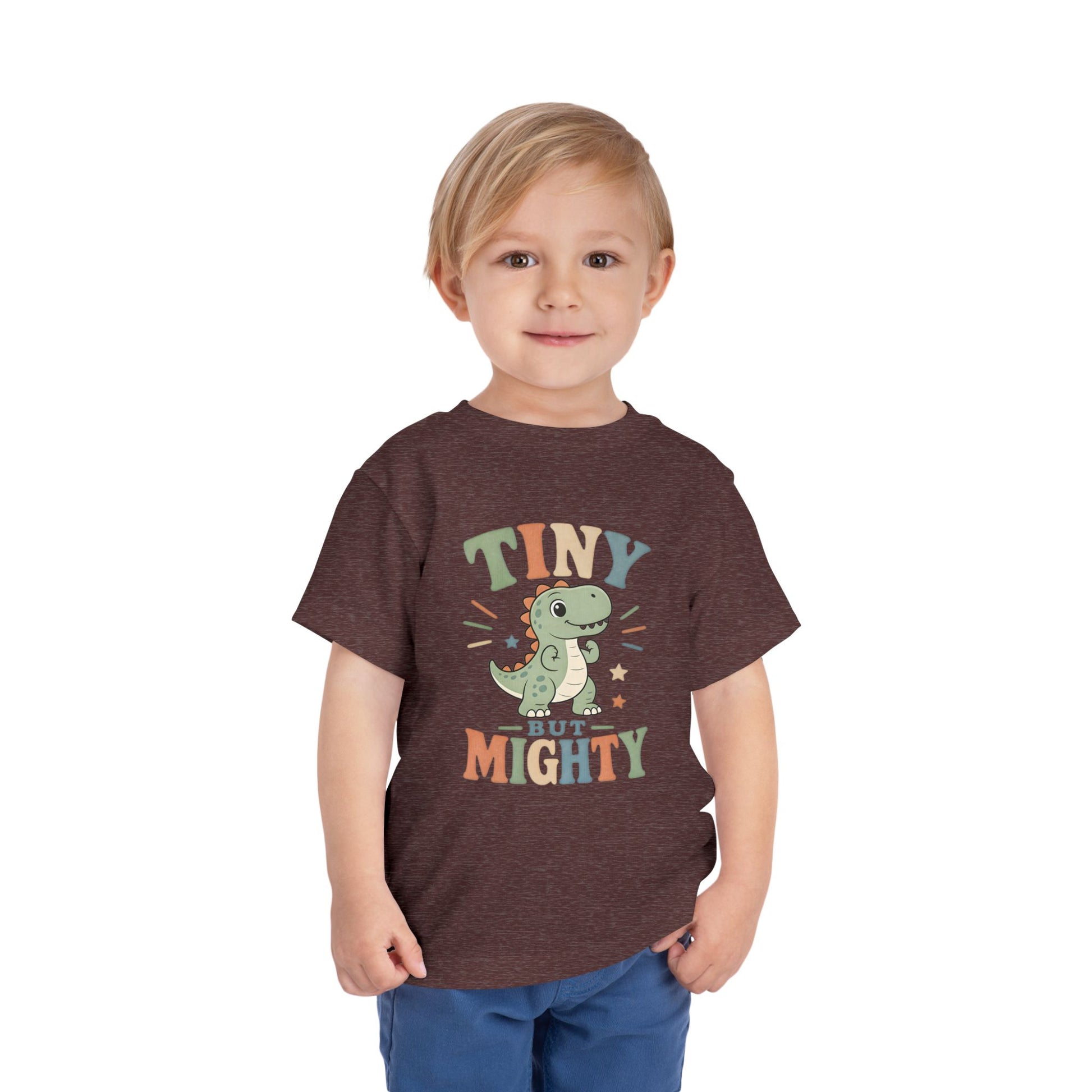 Tiny But Mighty Toddler Tee — Cute Dino Graphic Shirt for Kids image 5