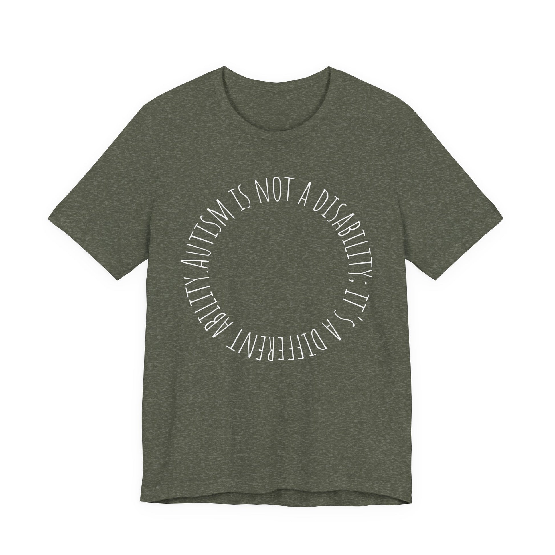 Autism Awareness - Autism Is Not a Disability Tee — A Different Ability -Circle Graphic T-Shirt image