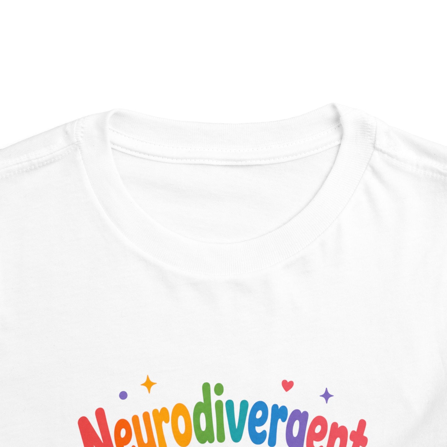 Neurodivergent and Awesome Toddler Tee — Colorful Pride Kids Shirt image 3