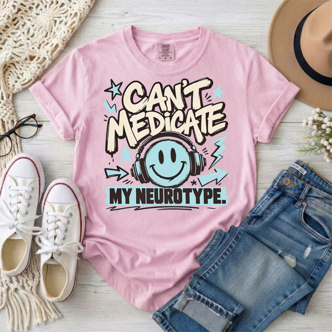 Can’t Medicate My Neurotype T-Shirt — Neurodiversity Pride Graphic Tee