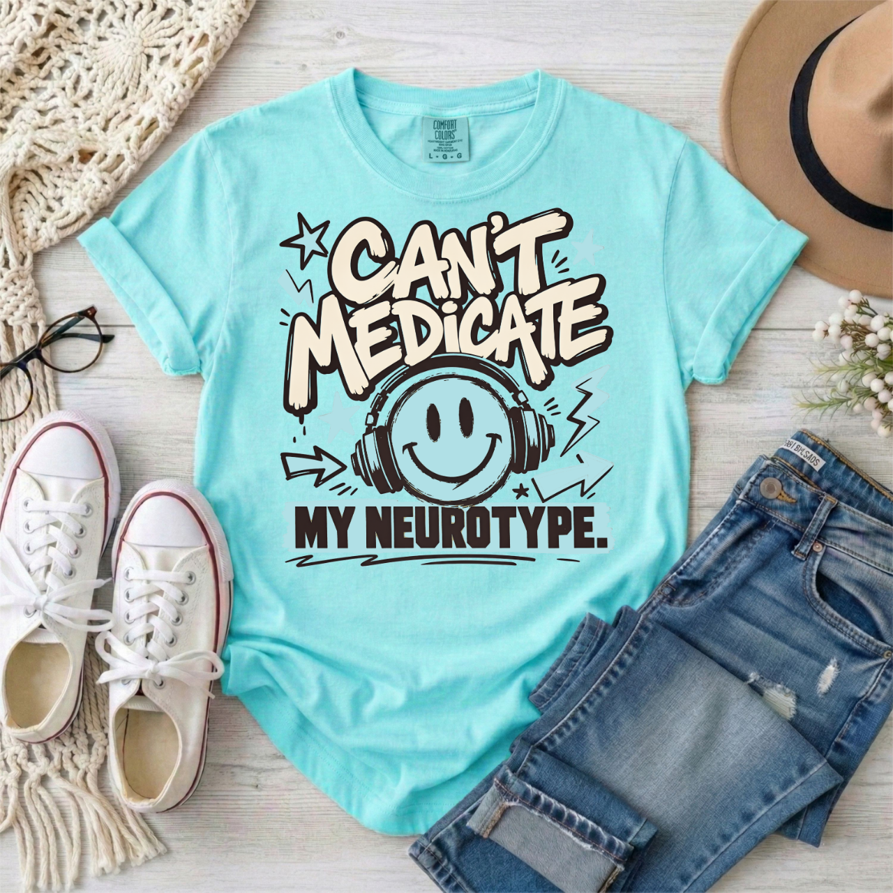 Can’t Medicate My Neurotype T-Shirt — Neurodiversity Pride Graphic Tee
