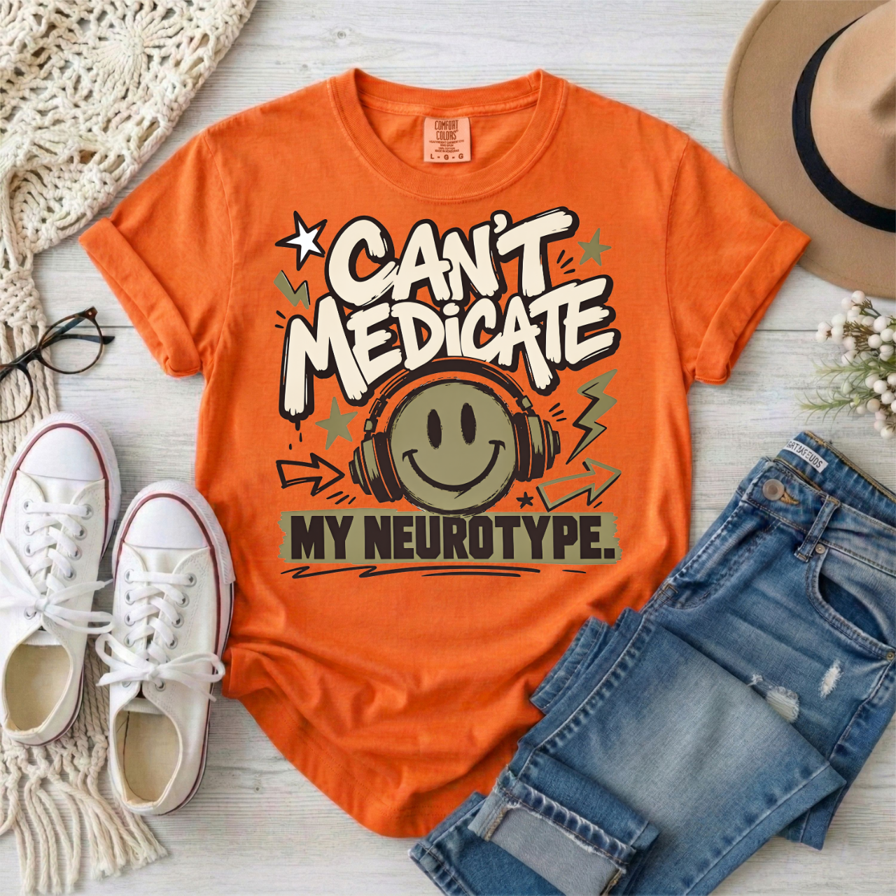 Can’t Medicate My Neurotype T-Shirt — Neurodiversity Pride Graphic Tee
