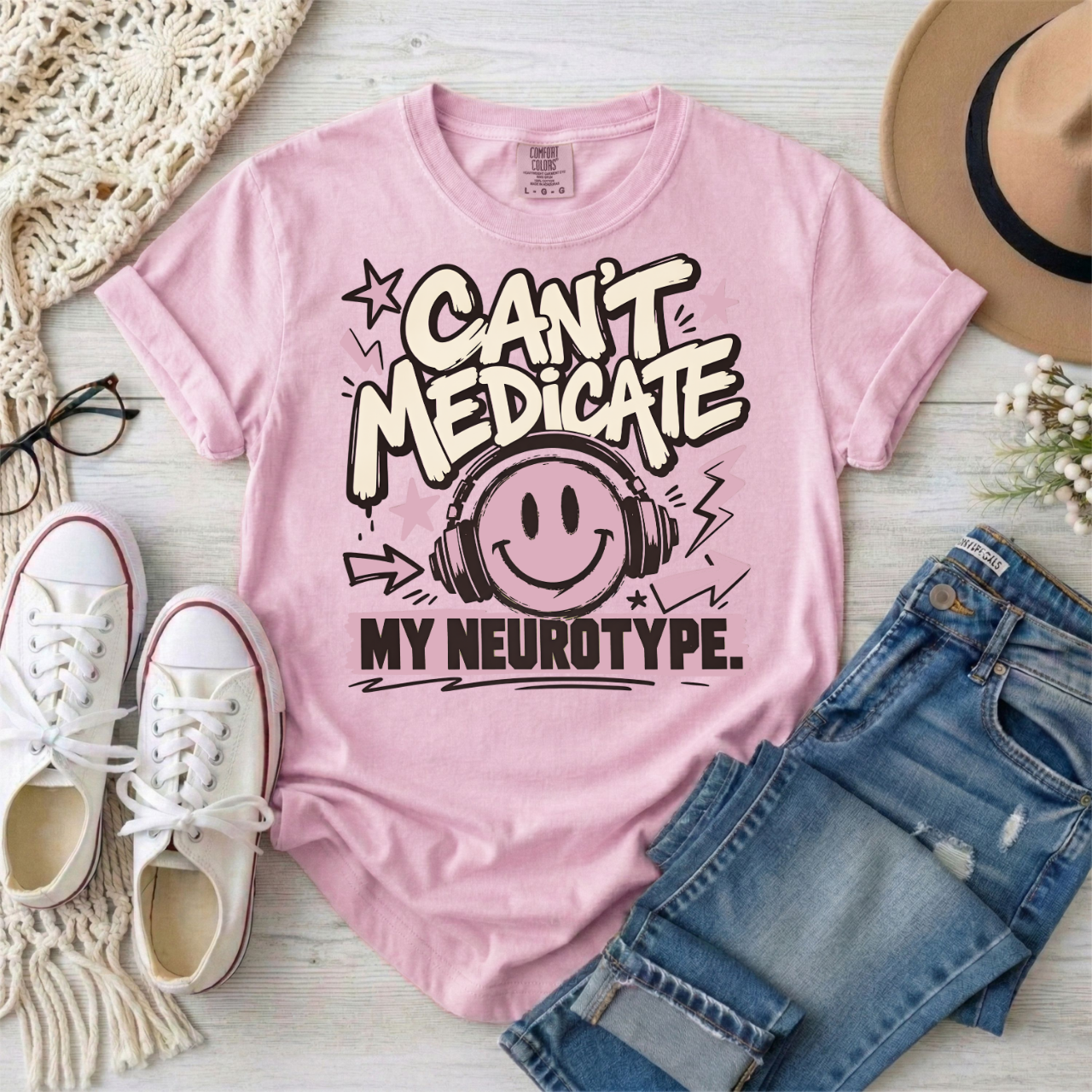 Can't Medicate My Neurotype T-Shirt — Neurodivergent Pride Graphic Tee