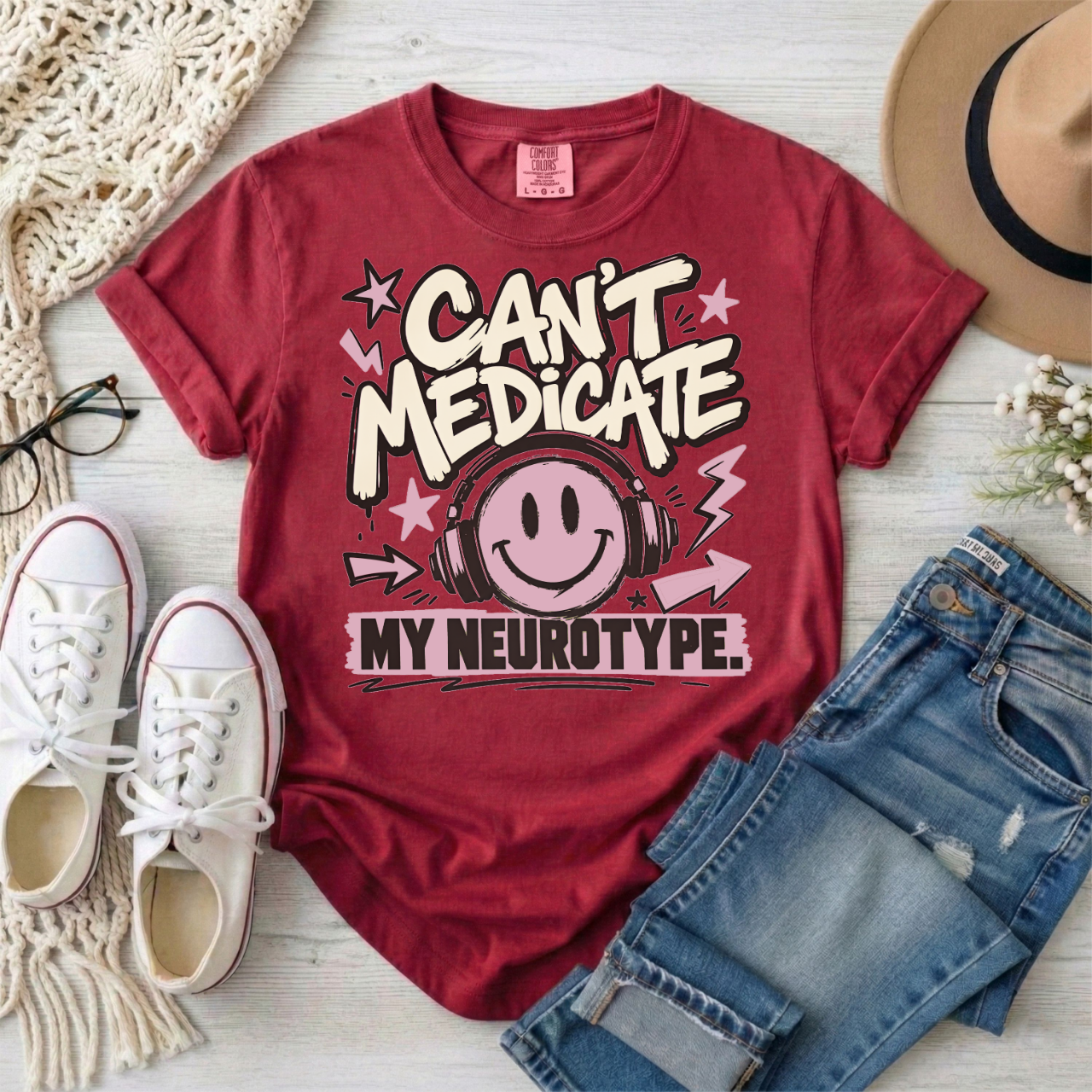 Can't Medicate My Neurotype T-Shirt — Neurodivergent Pride Graphic Tee