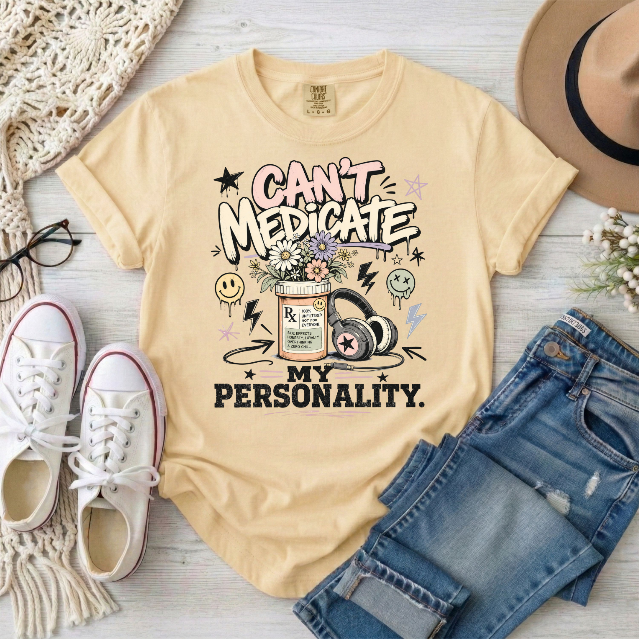 Can't Medicate My Personality Autism Awareness T-Shirt